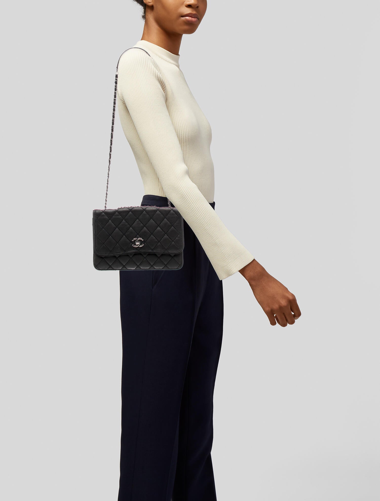 Chanel Quilted CC Accordion Flap Bag