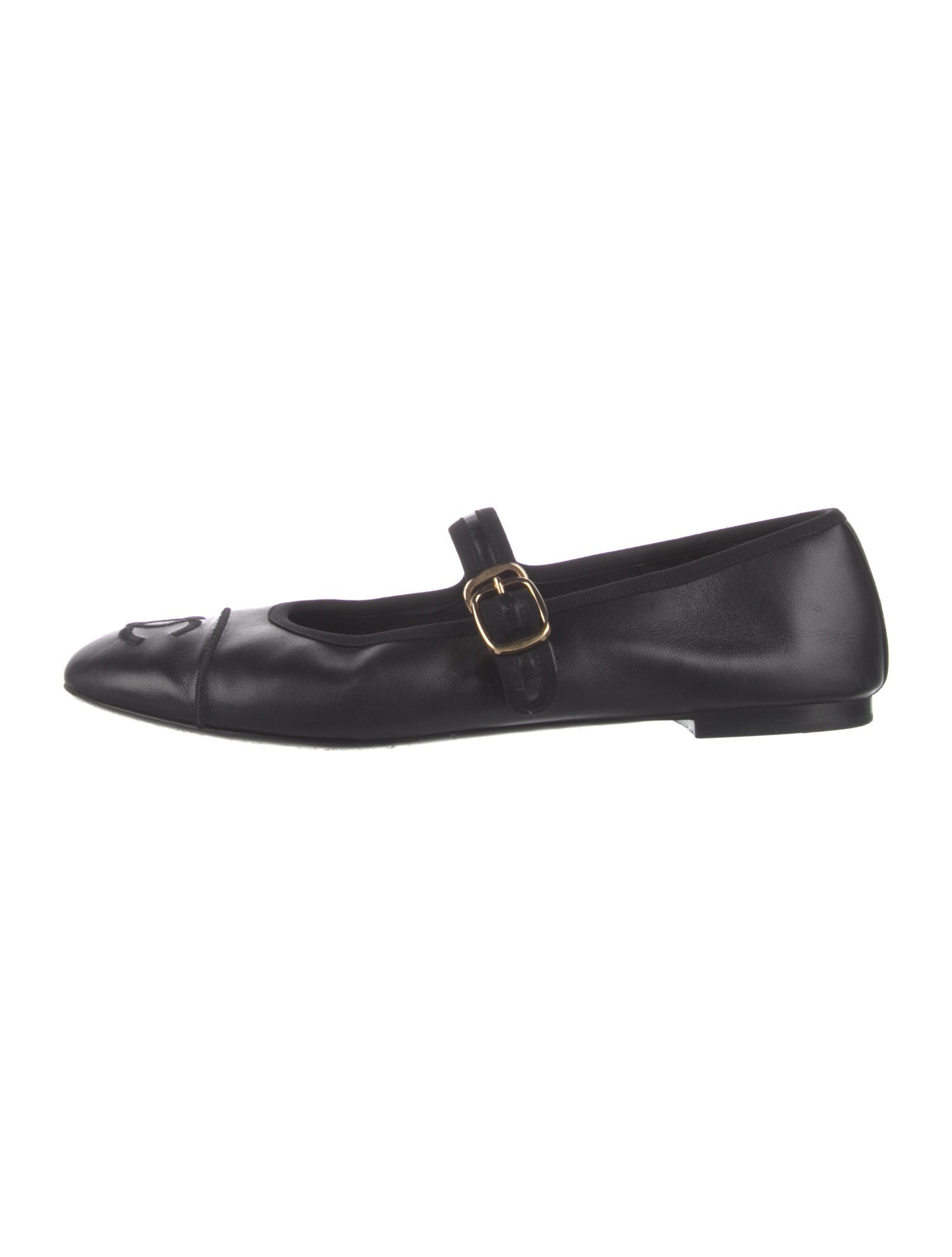 Chanel 2024 Interlocking CC Logo Mary Jane Flats