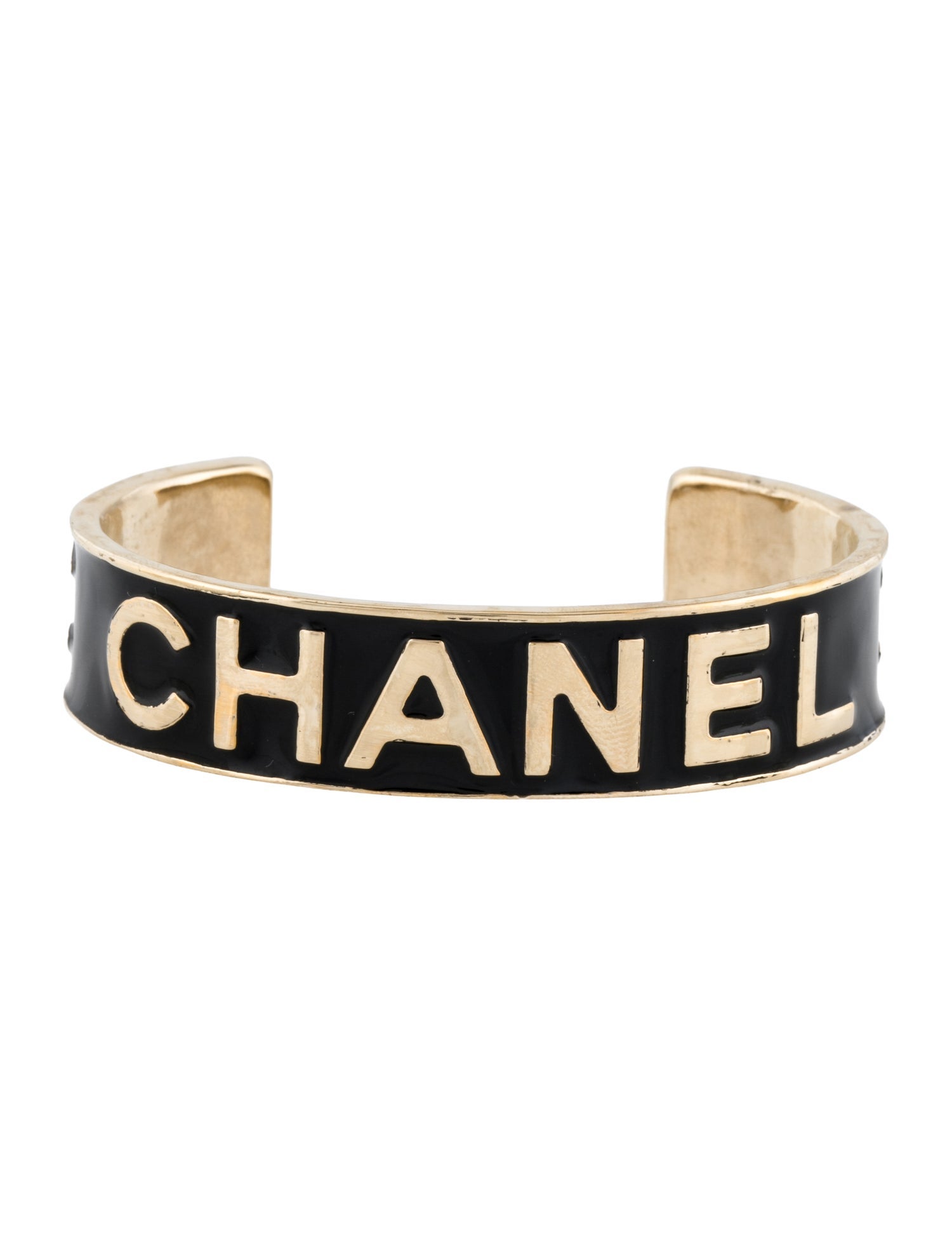 Chanel Resin 'CHANEL' Cuff Bracelet