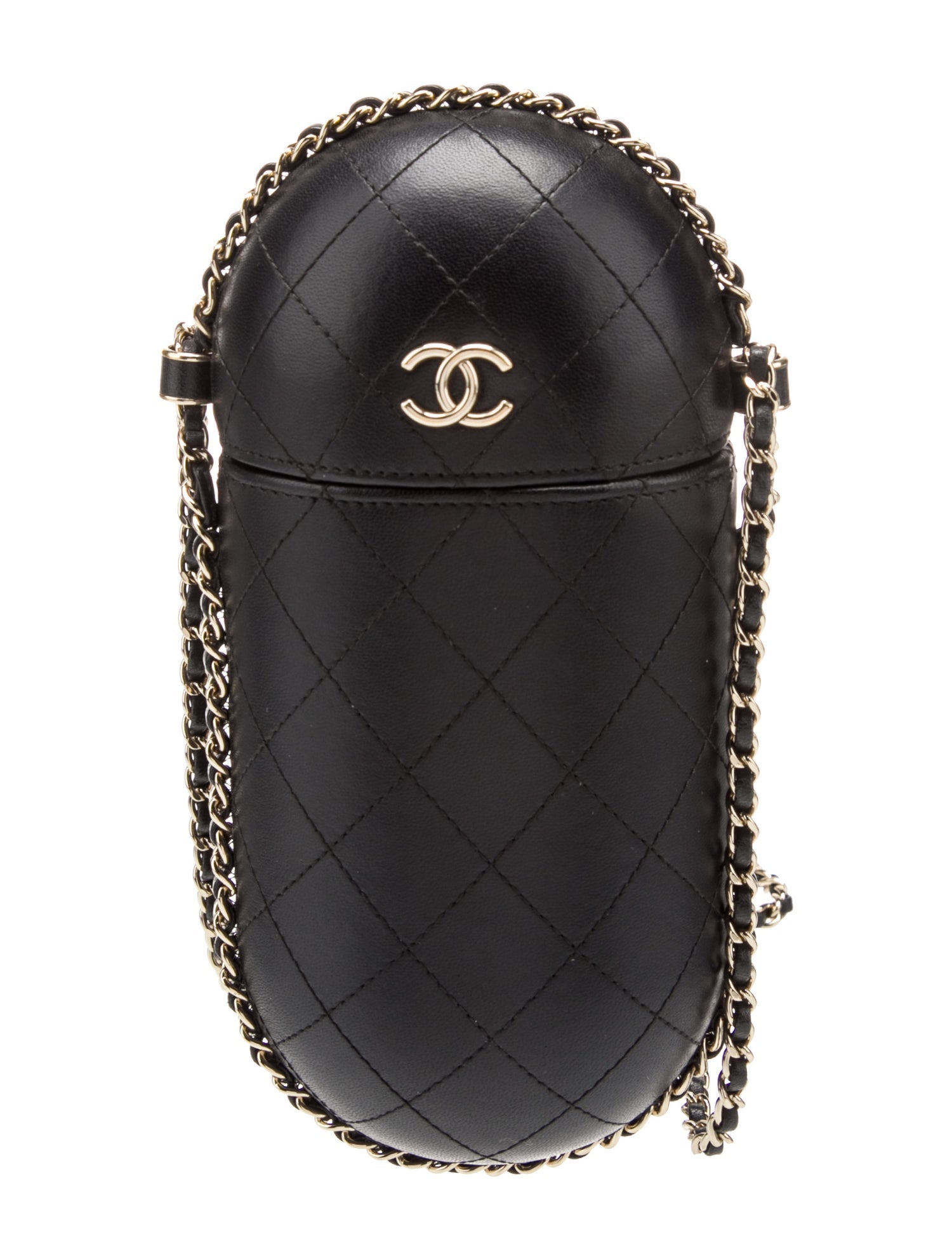 Chanel Quilted Chain Around Phone Holder
