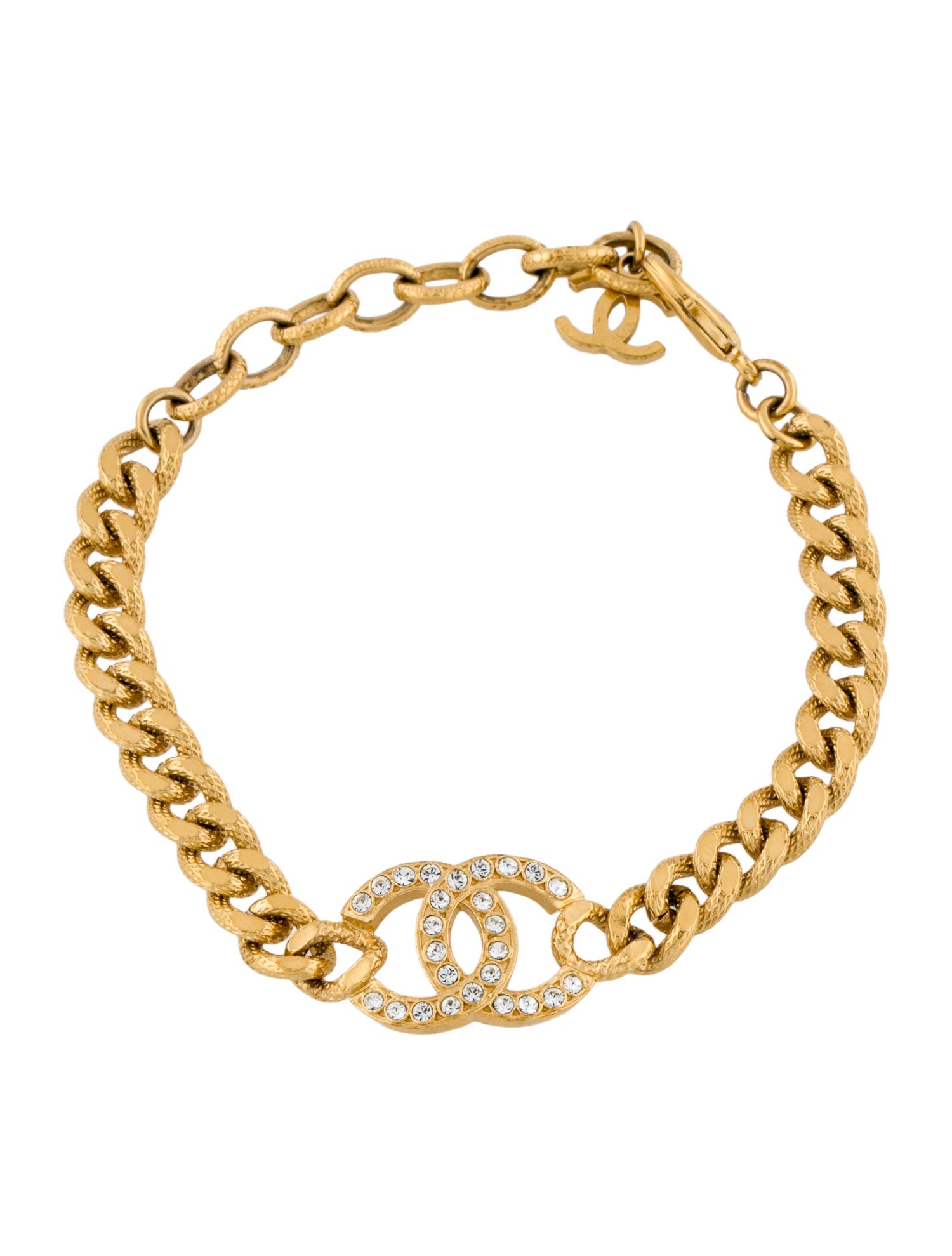 Chanel 2022 Strass CC Link Bracelet