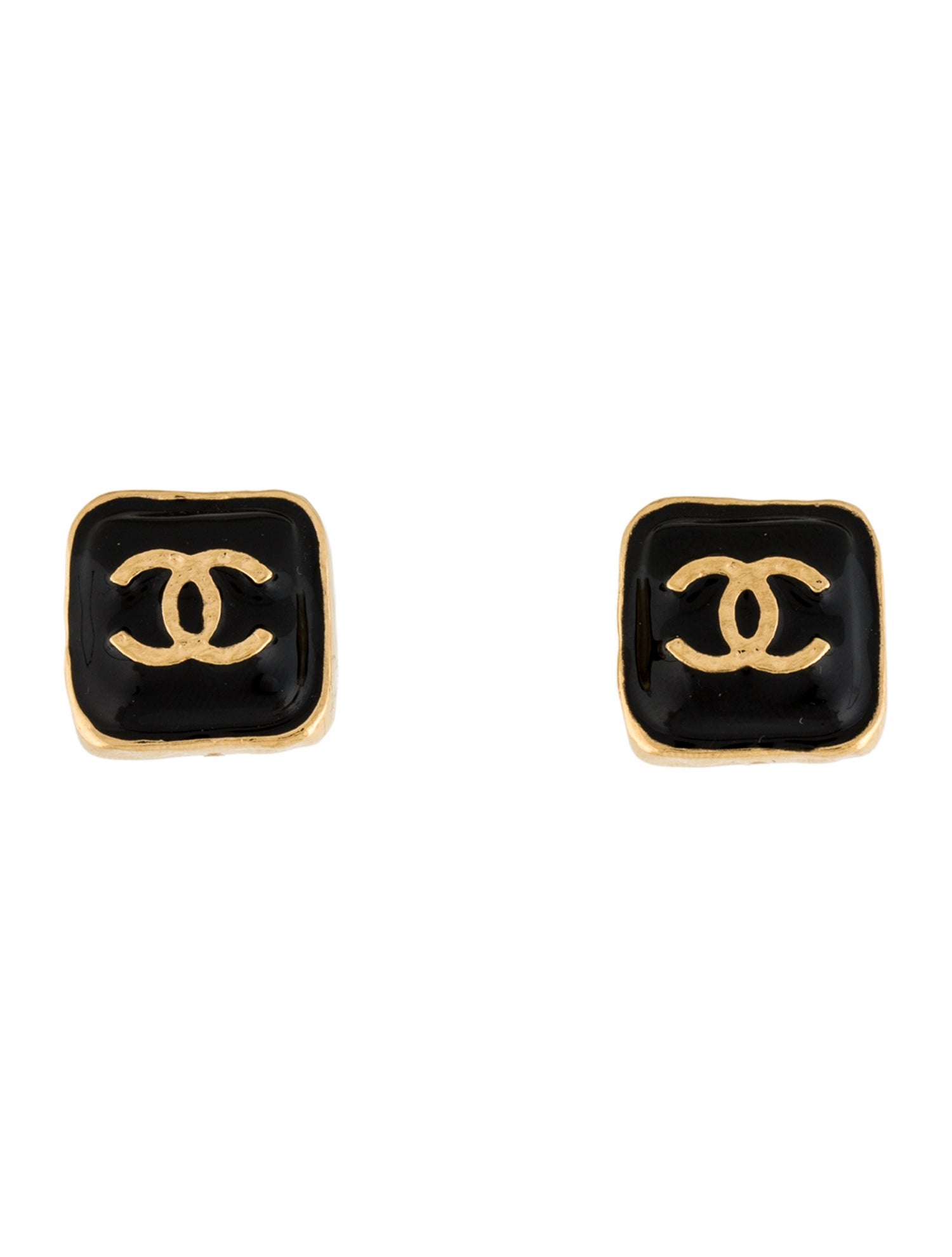 Chanel 2023 Resin CC Clip-On Stud Earrings