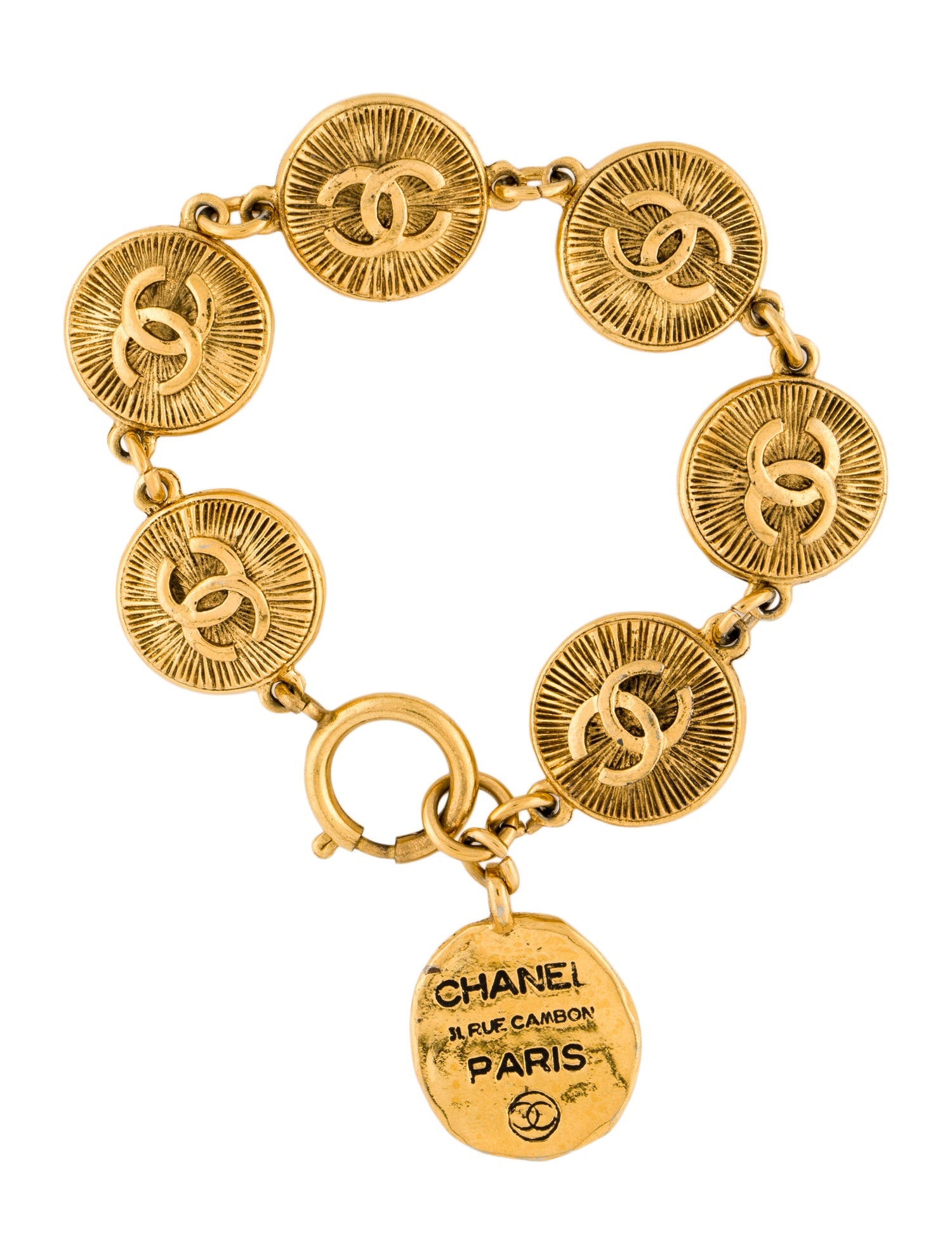 Chanel Vintage 31 Rue Cambon CC Medallion Bracelet
