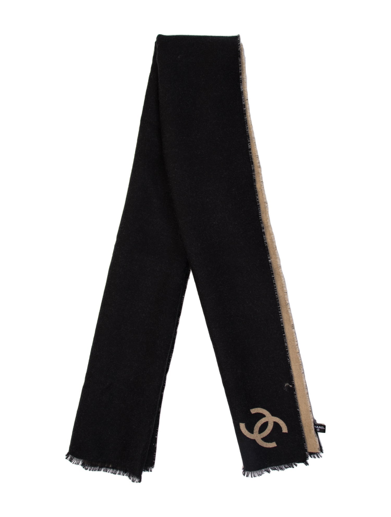 Chanel Wool Interlocking CC Logo Scarf