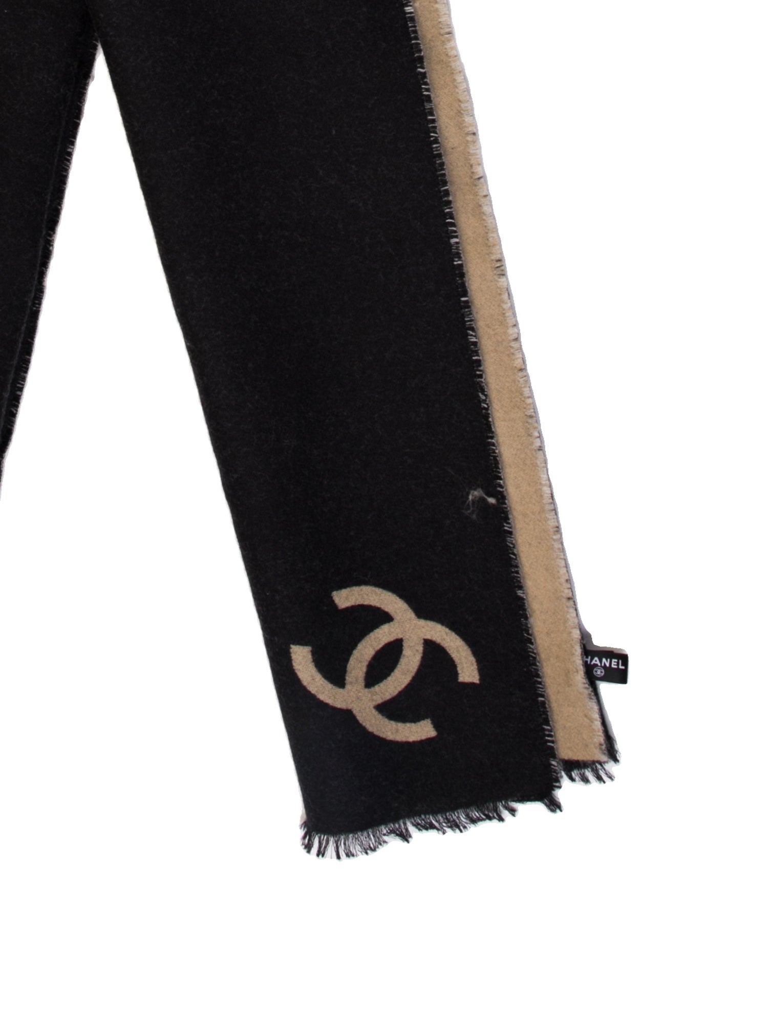 Chanel Wool Interlocking CC Logo Scarf