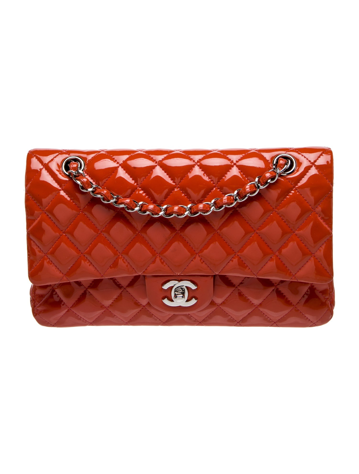 Chanel Quilted Patent Medium Classic Double Flap Bag