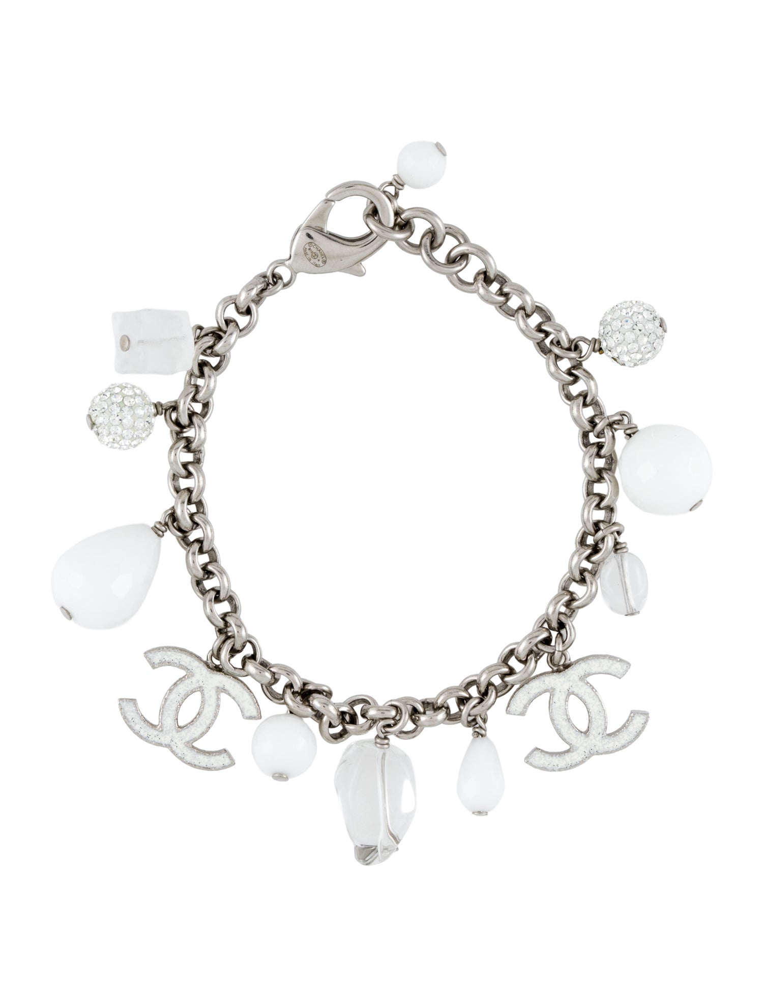 Chanel Strass & Resin CC Charm Bracelet