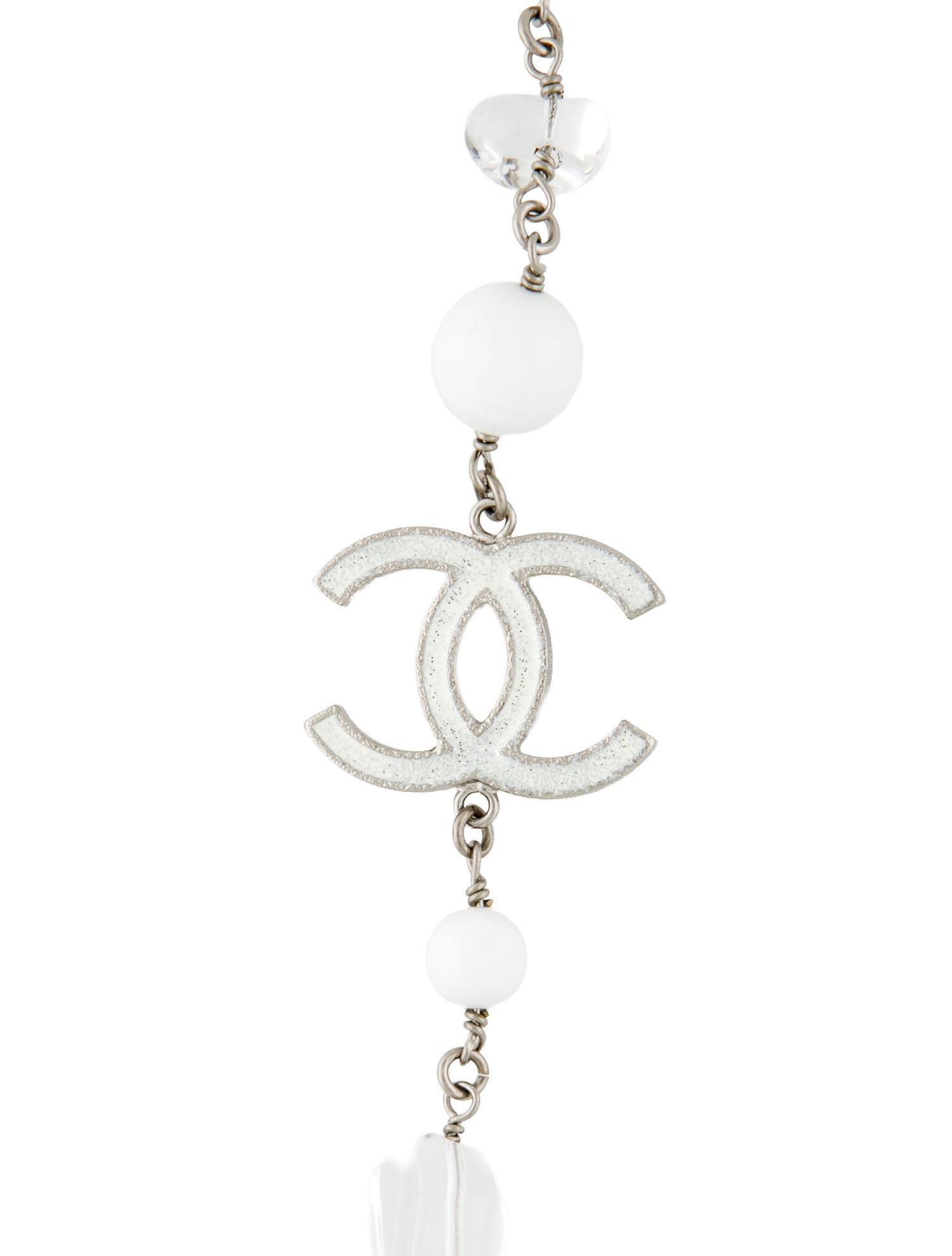 Chanel Strass & Resin CC Ice Cube Station Necklace