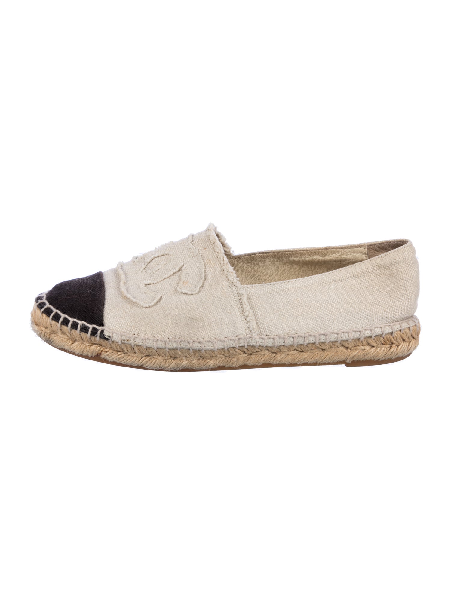 Chanel Interlocking CC Logo Canvas Espadrilles