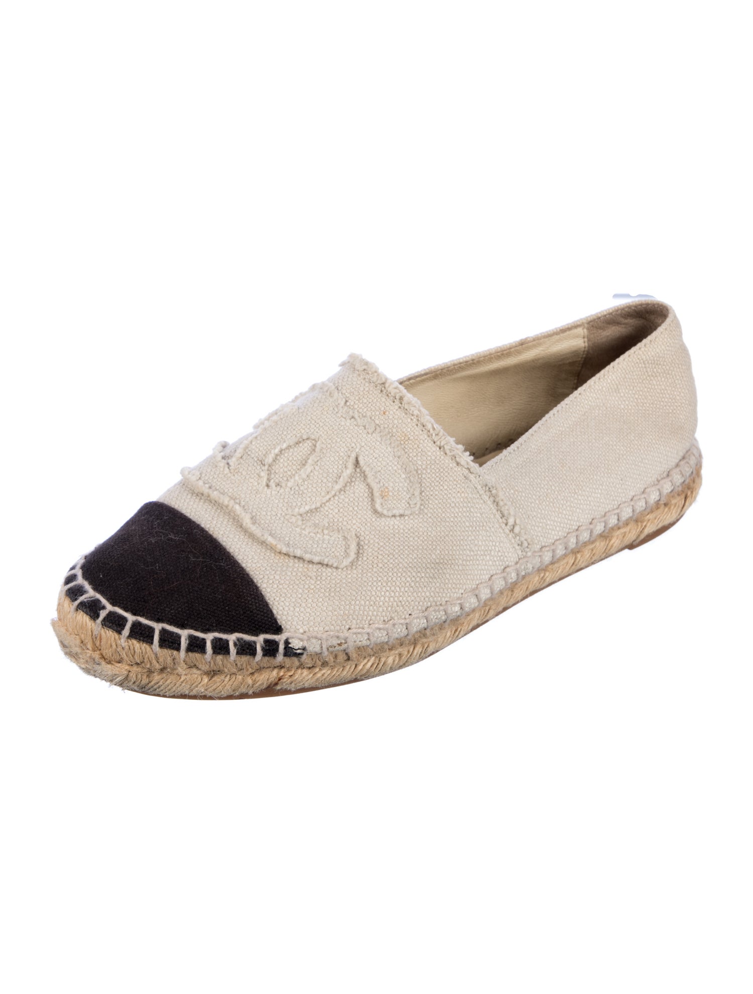 Chanel Interlocking CC Logo Canvas Espadrilles