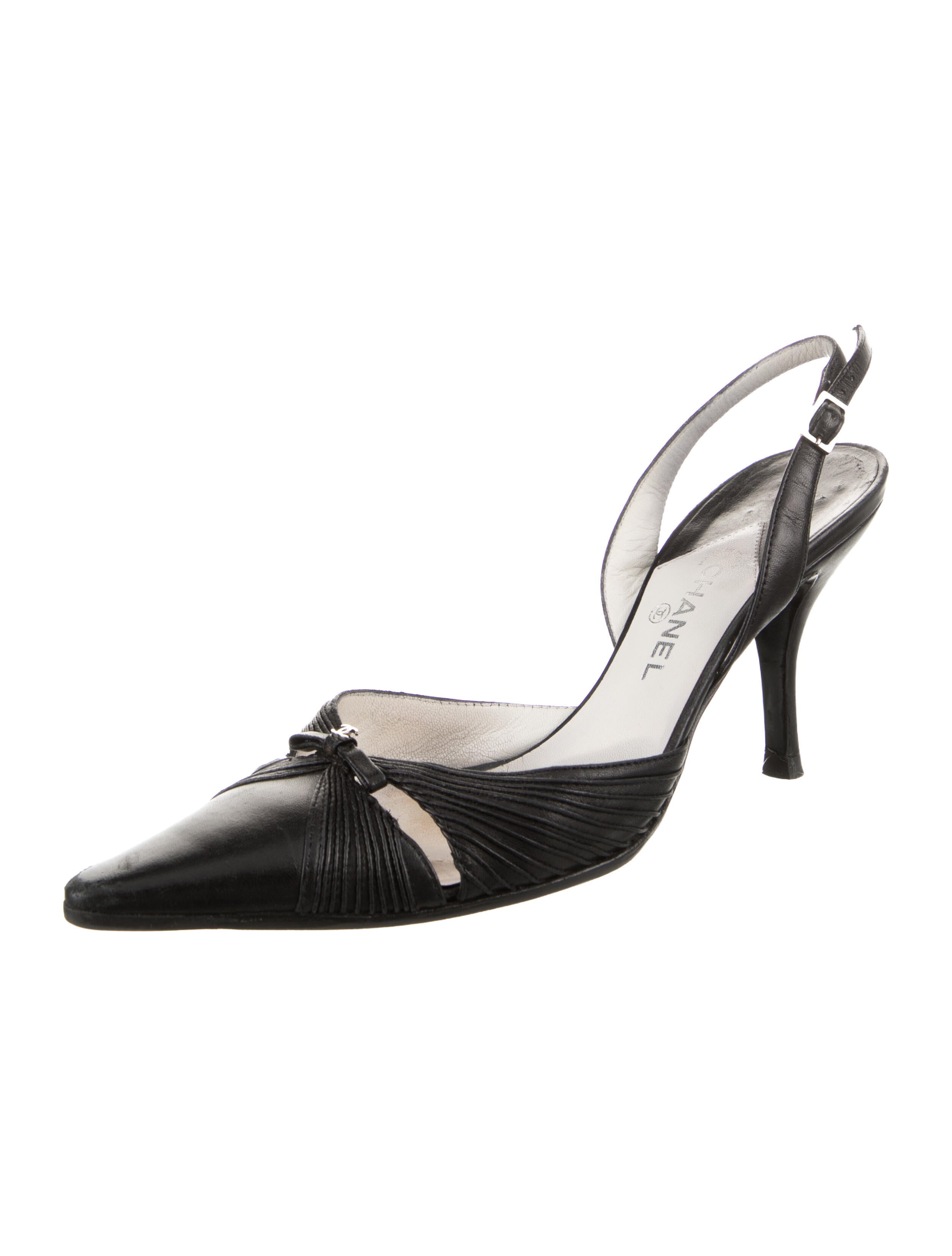 Vintage Interlocking CC Logo Slingback Pumps