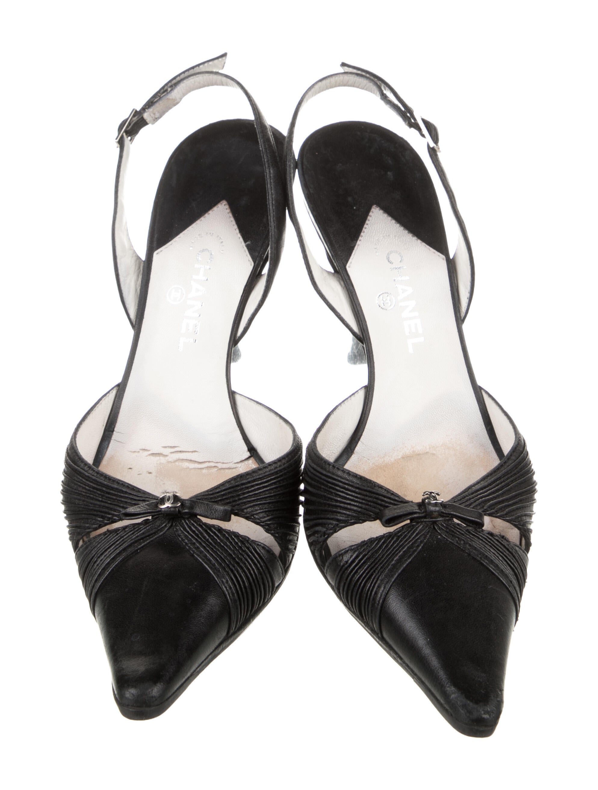 Vintage Interlocking CC Logo Slingback Pumps