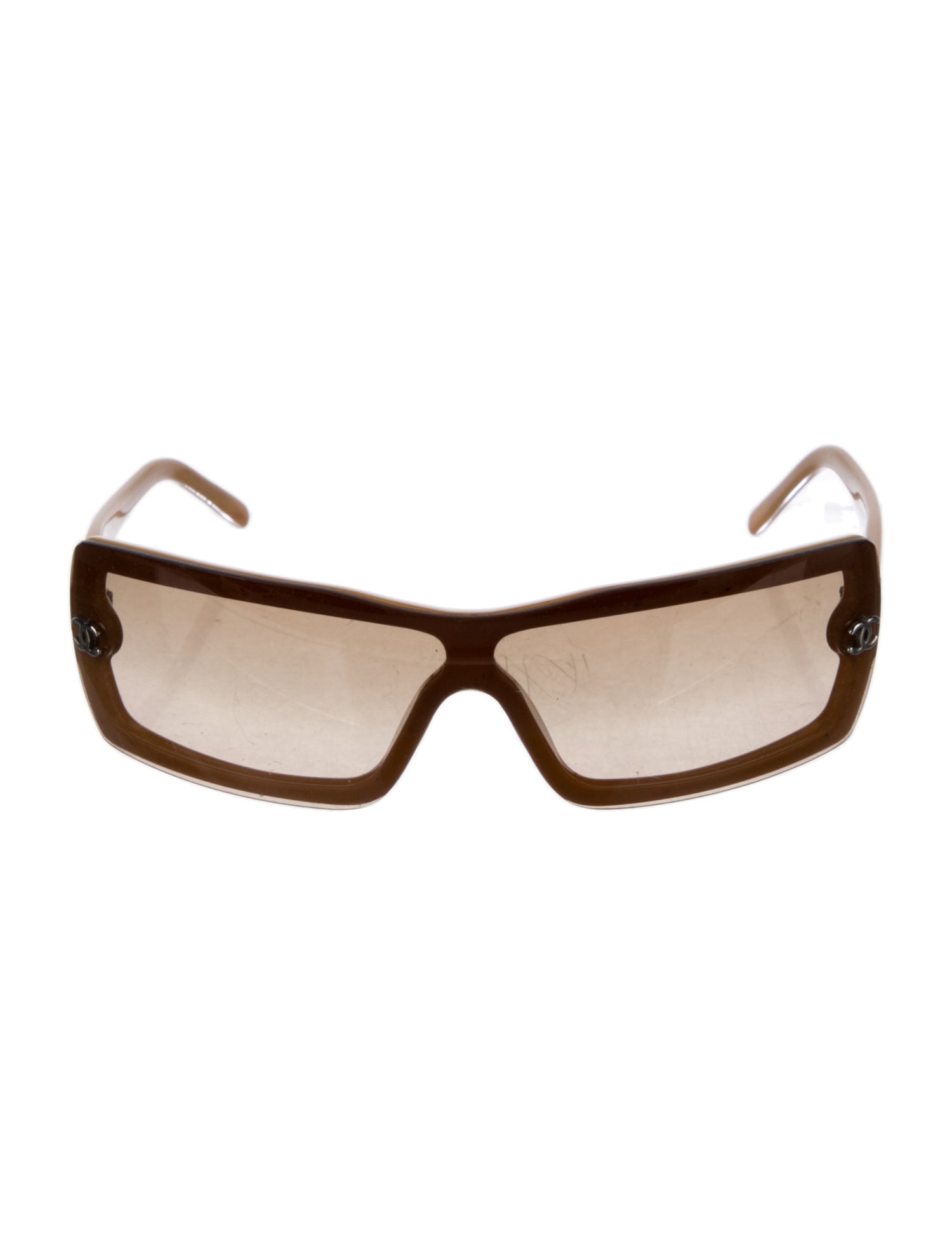 Chanel Interlocking CC Logo Shield Sunglasses