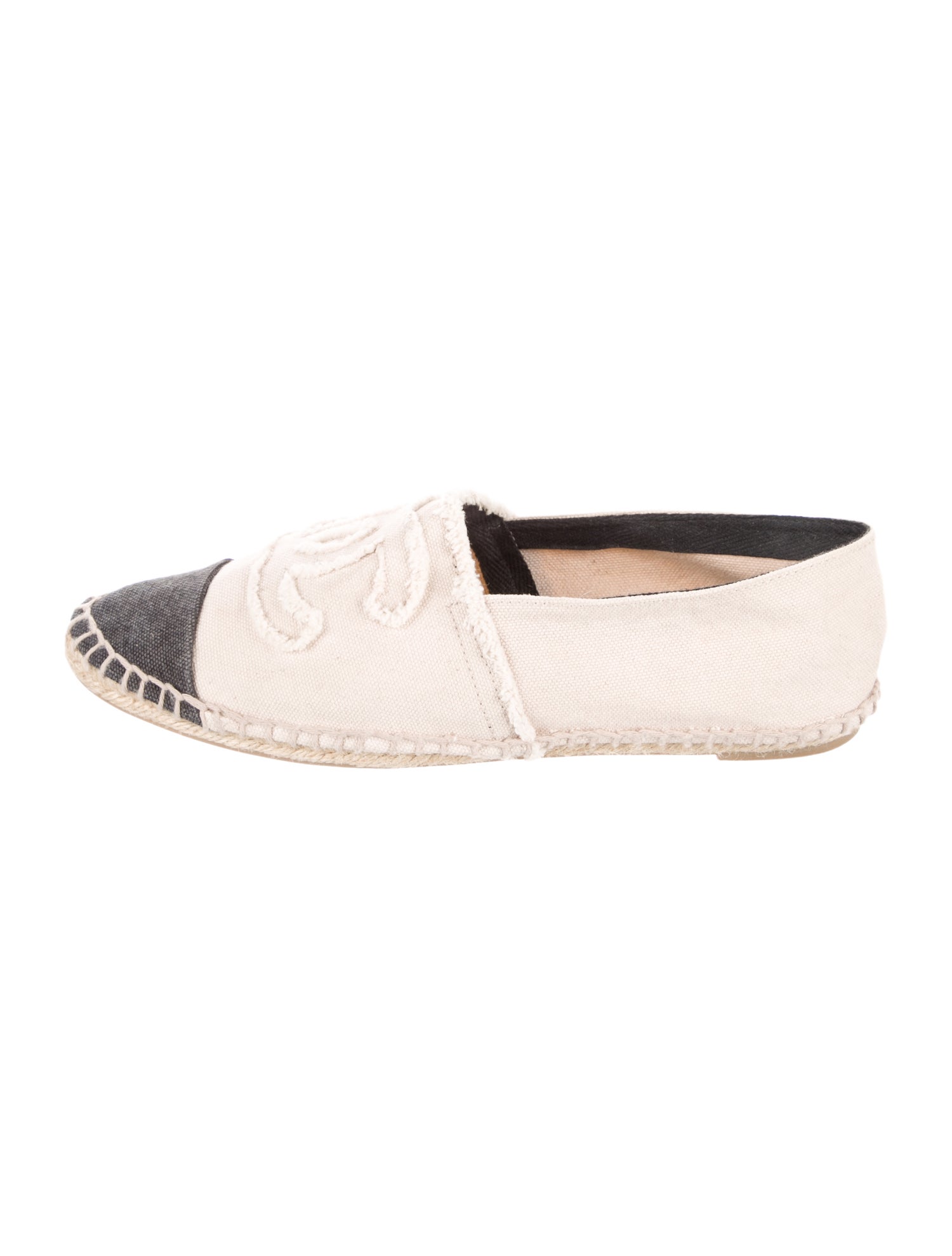 Chanel Interlocking CC Logo Canvas Espadrilles
