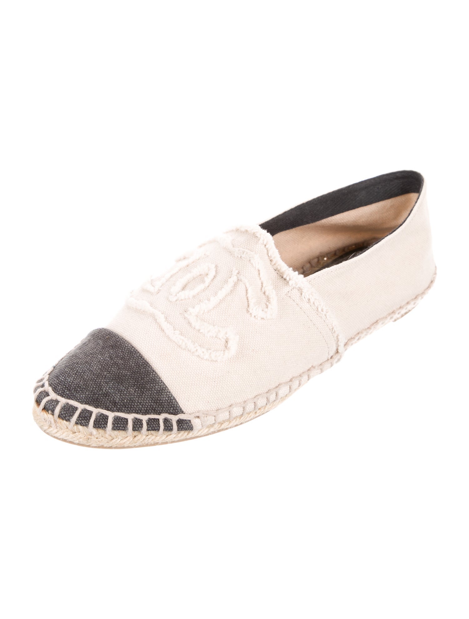 Chanel Interlocking CC Logo Canvas Espadrilles