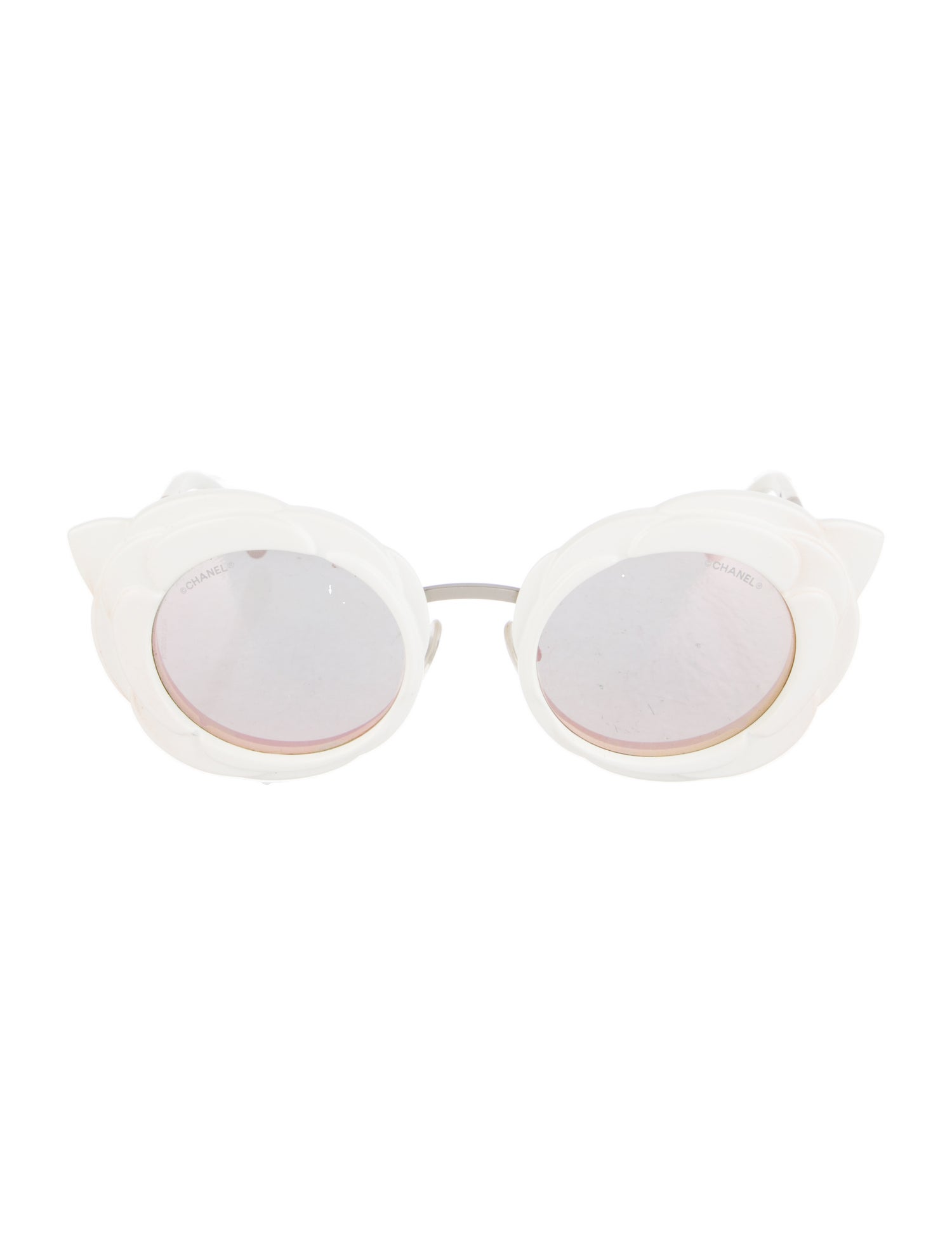 Chanel Vintage Camellia Accent Sunglasses
