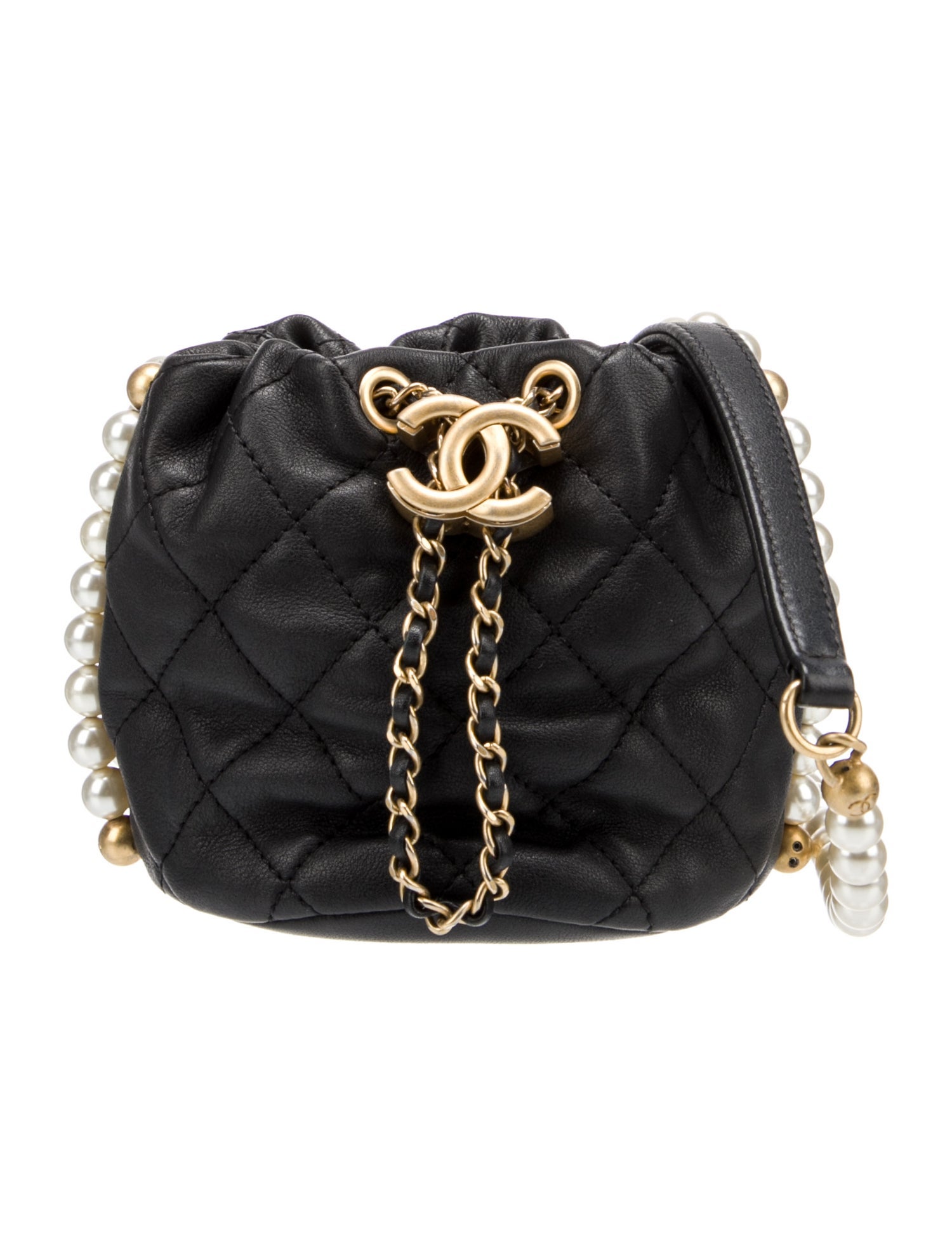 Chanel Mini About Pearls Bucket Bag