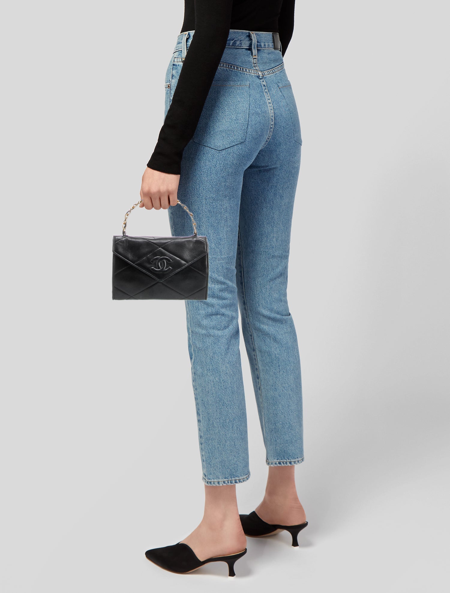 Chanel Quilted Lambskin Mini CC Top Handle Bag