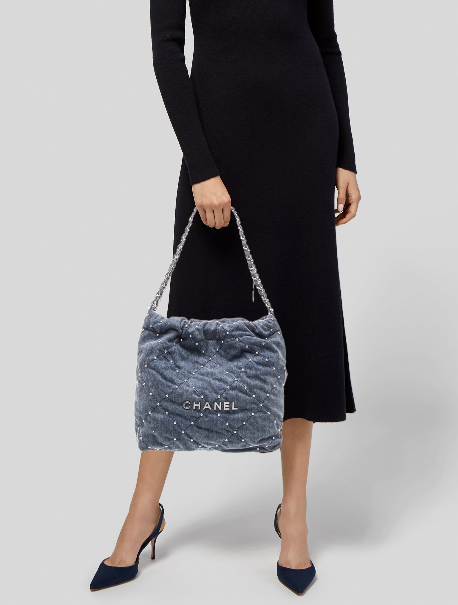 Chanel 2024 Small Denim 22 Hobo w/Tags