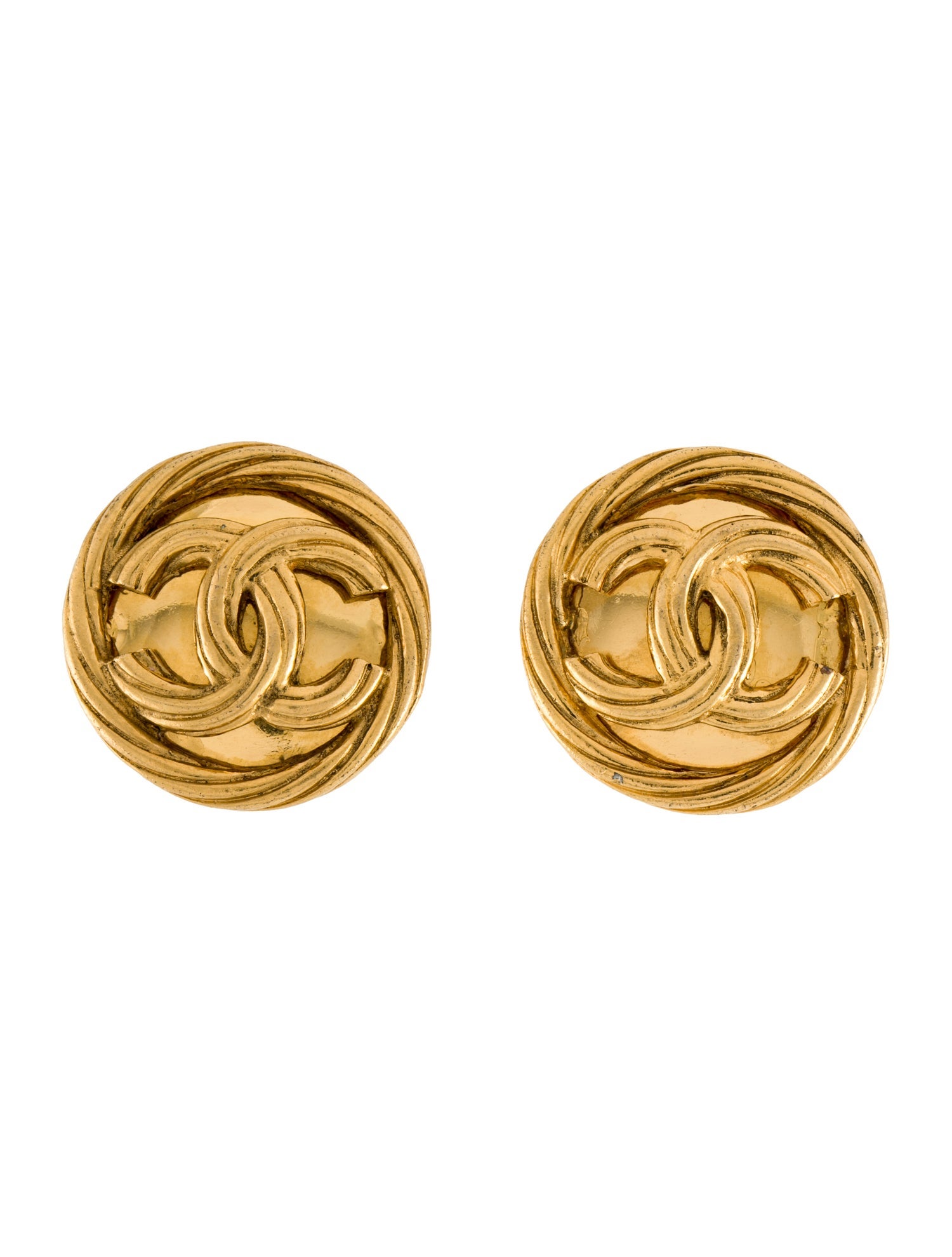 Chanel Vintage CC Clip-On Earrings