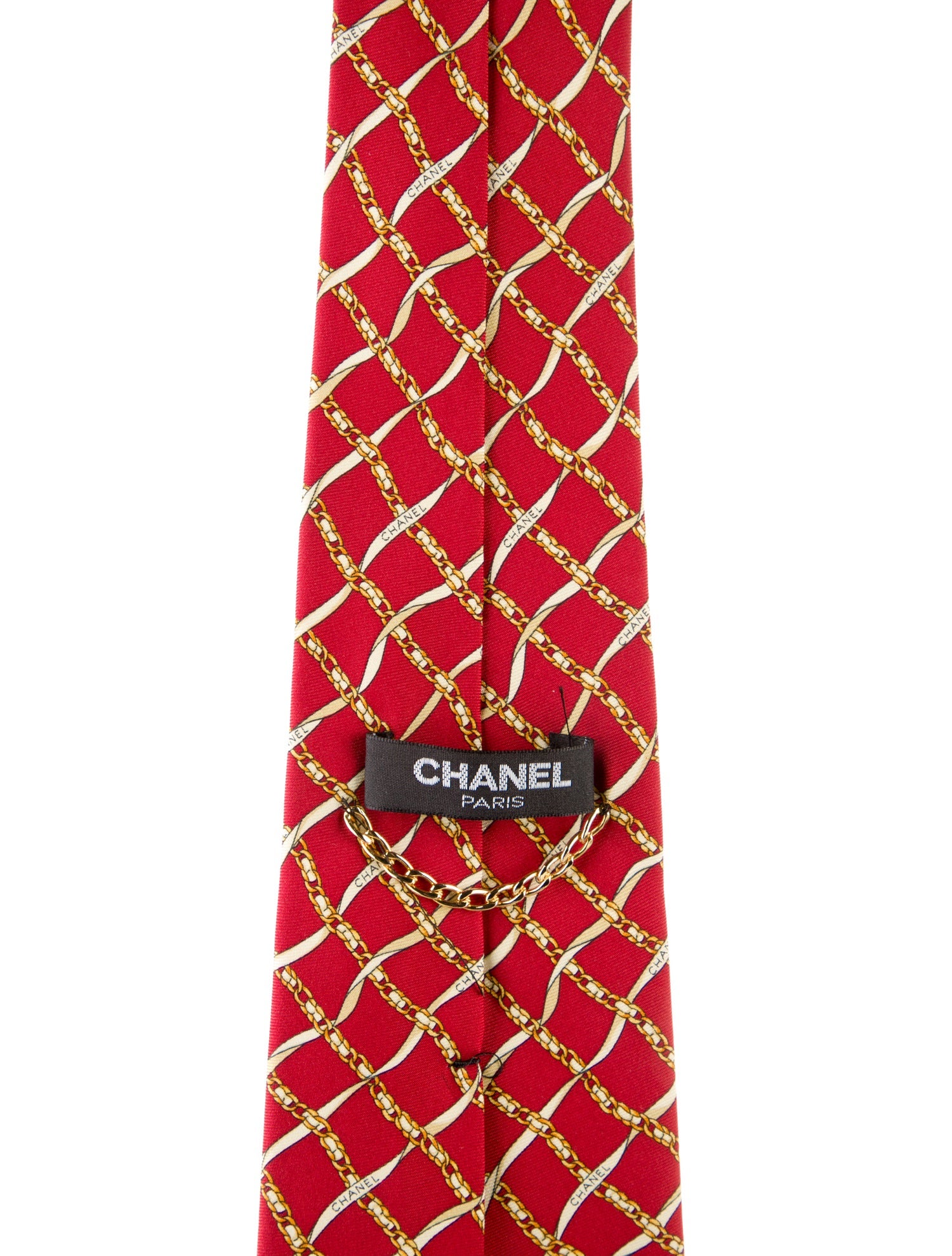 Chanel Chain-Link Silk Tie