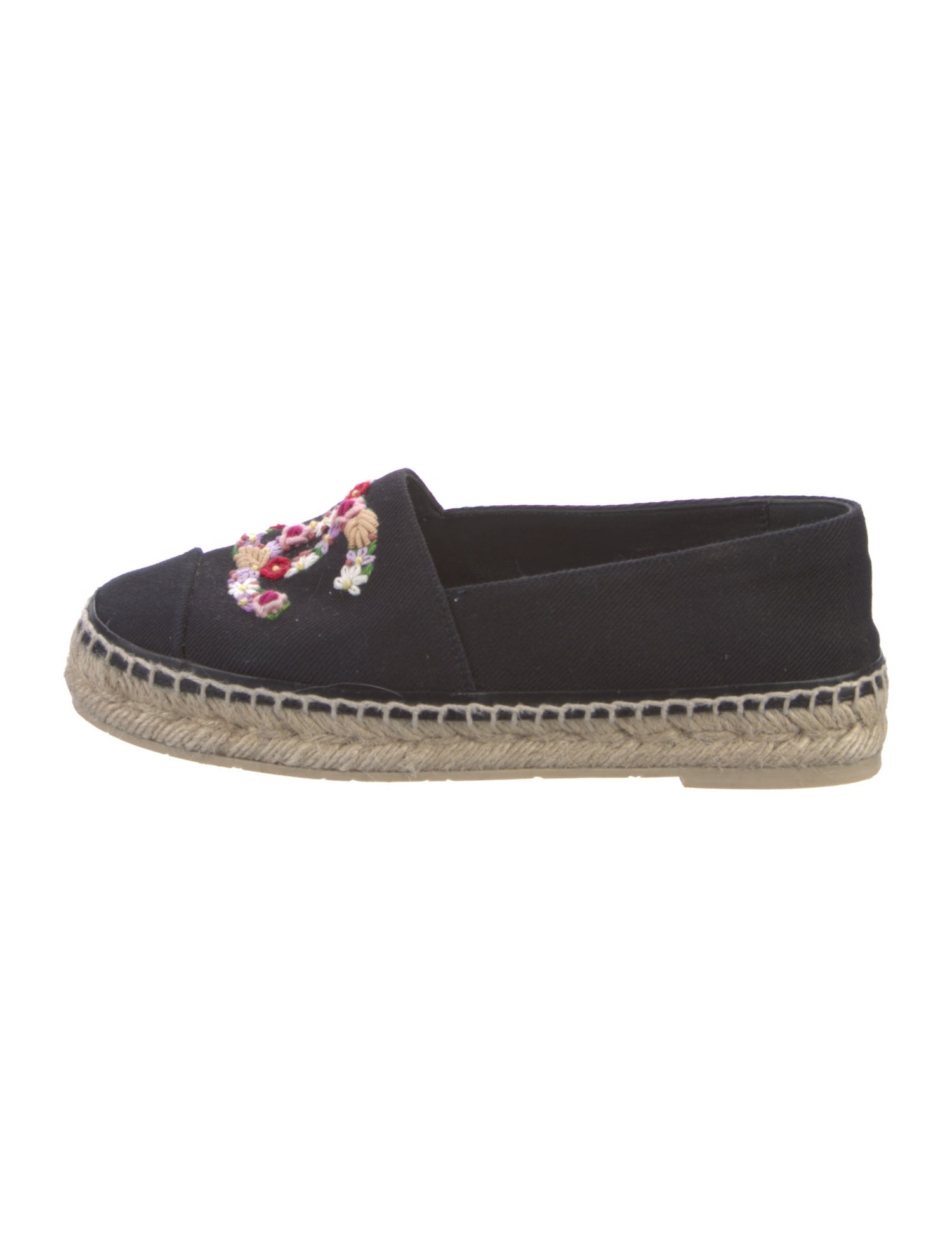 Chanel Interlocking CC Logo Canvas Espadrilles