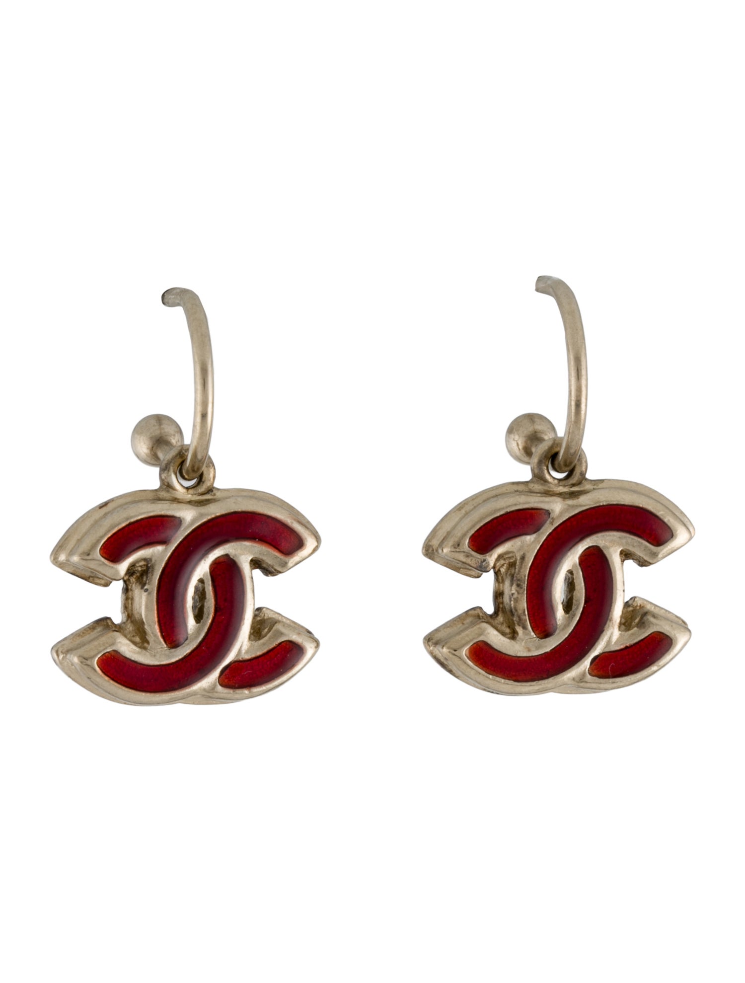 Chanel Resin CC Drop Earrings