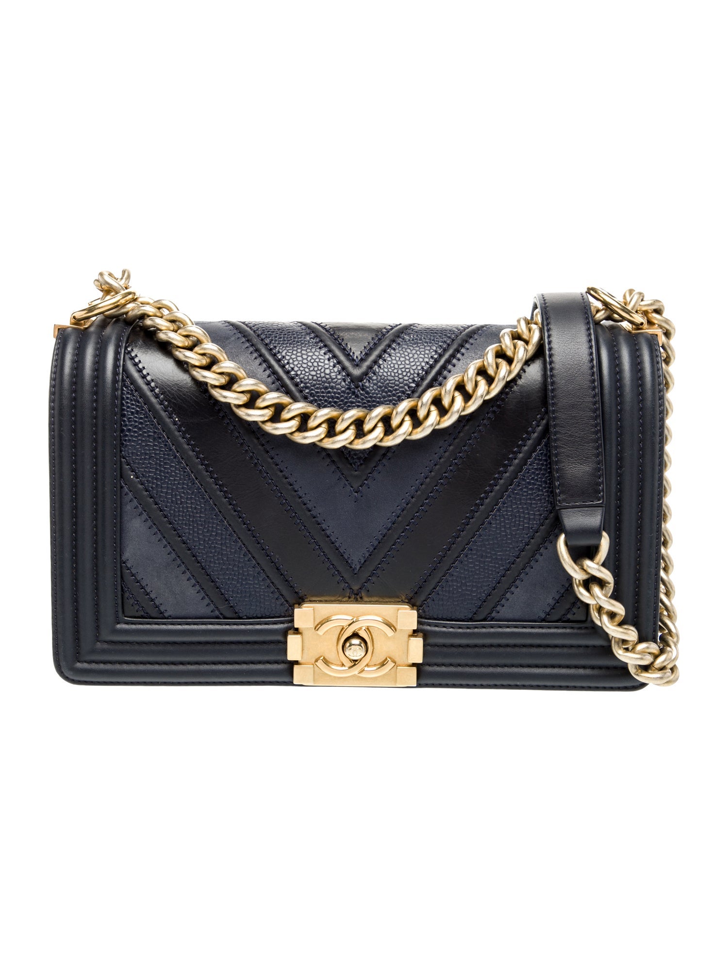 Chanel Medium Chevron Mix Boy Bag