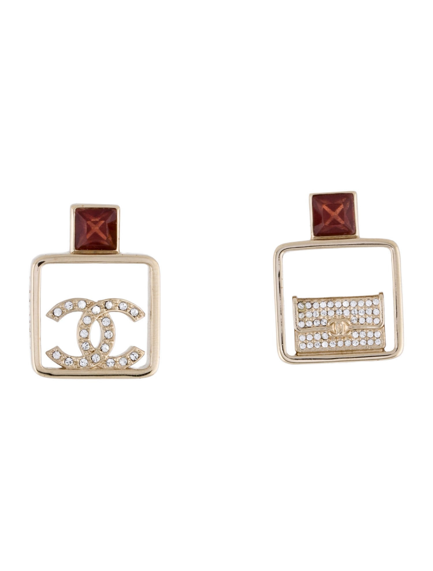 Chanel 2023 Strass Stud Earrings