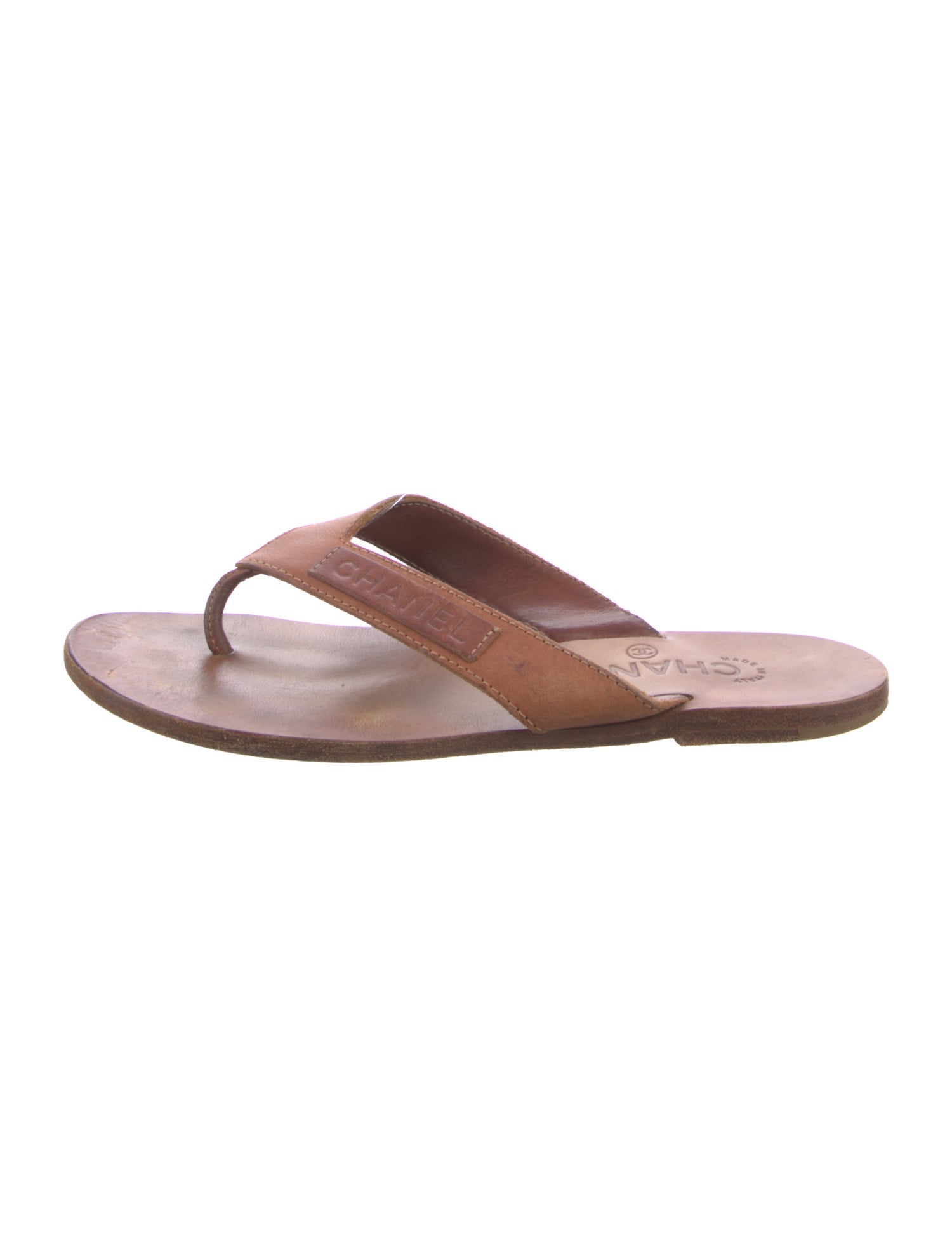 Chanel Vintage Leather Slides