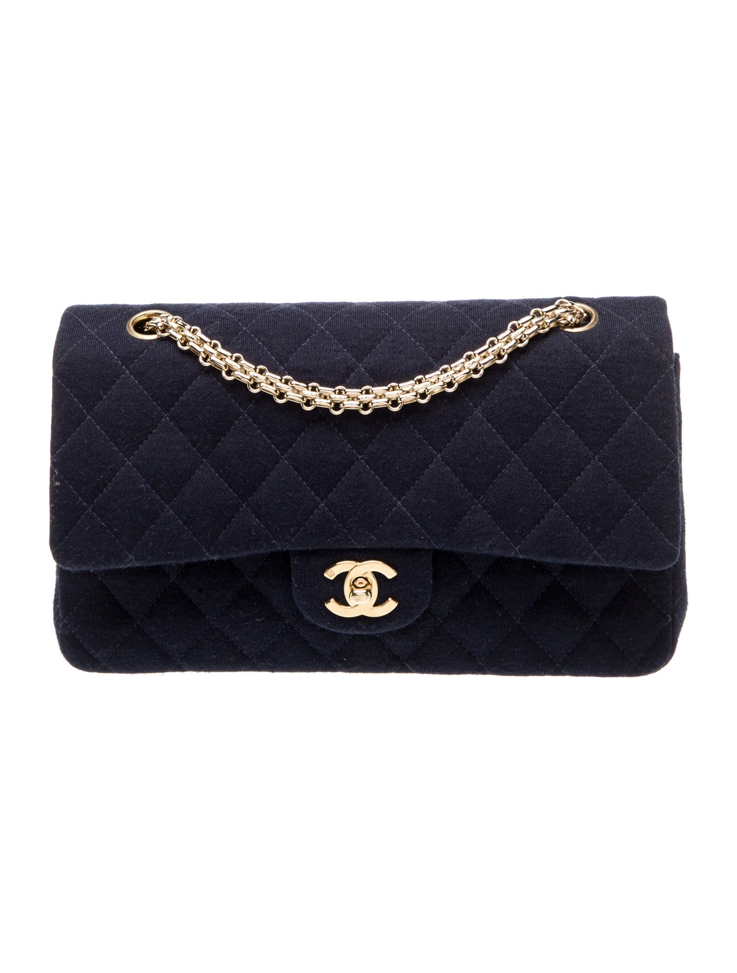 Chanel Classic Medium Jersey Bijoux Double Flap Bag