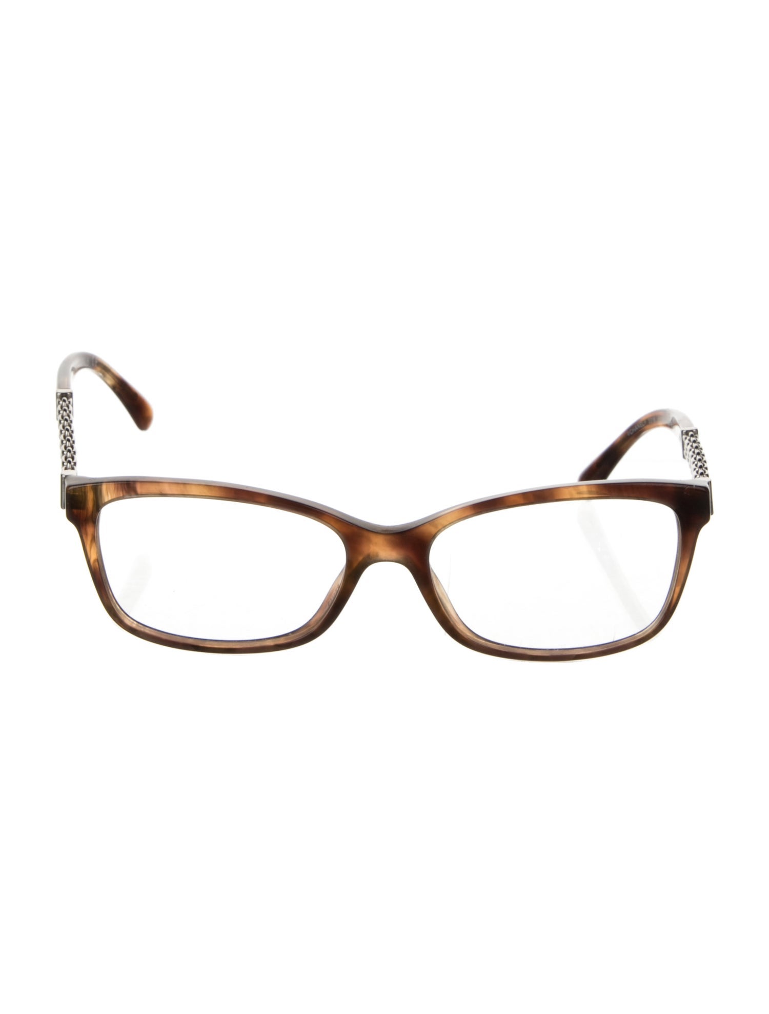 Chanel Chain-Link Accent Square Eyeglasses