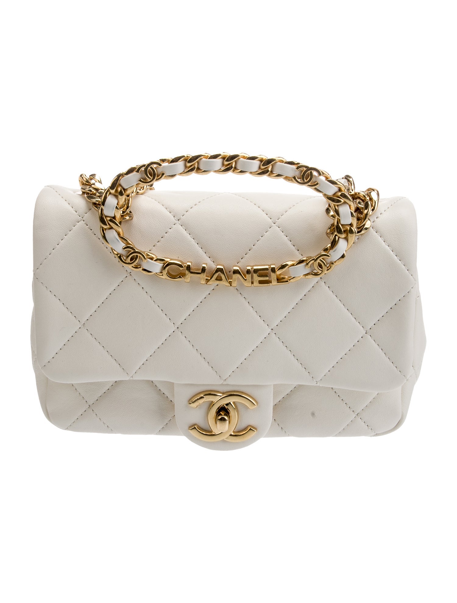 Chanel 2023 Quilted Mini CC Top Handle Bag