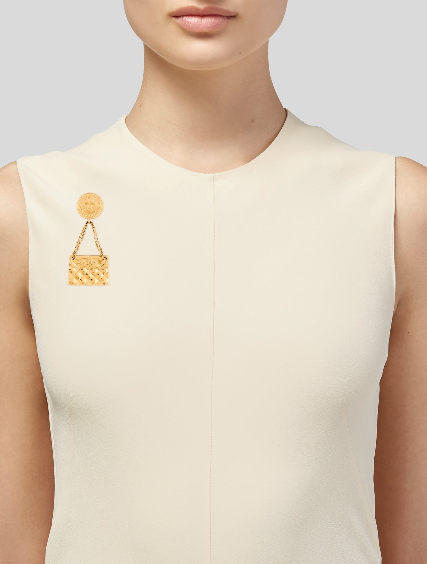 Chanel Vintage Hanging Purse Brooch