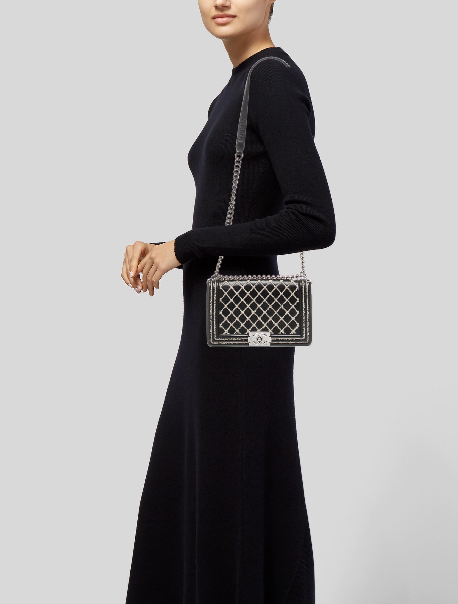 Chanel Medium Sequin Stitch Boy Bag