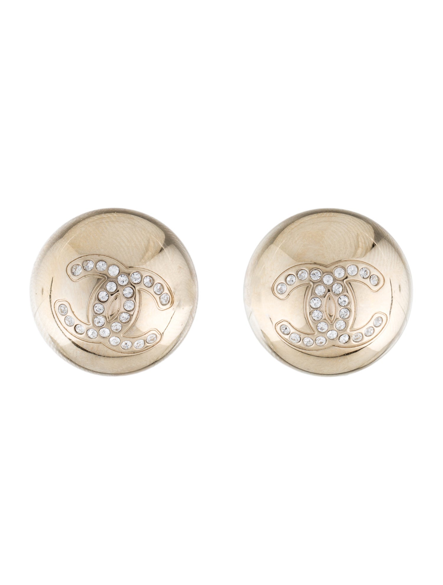 Chanel 2026 Strass CC Stud Earrings