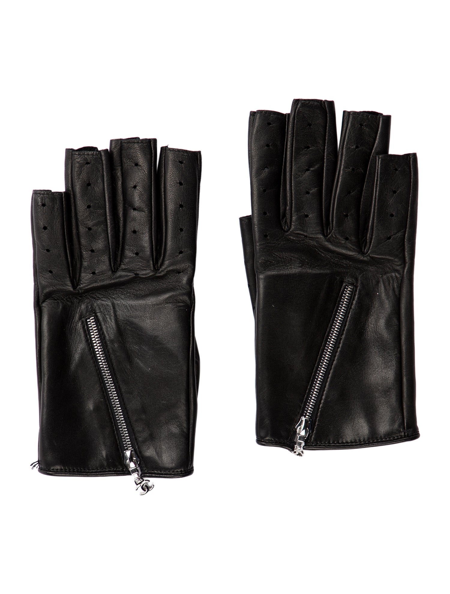 Chanel Lambskin Fingerless Gloves