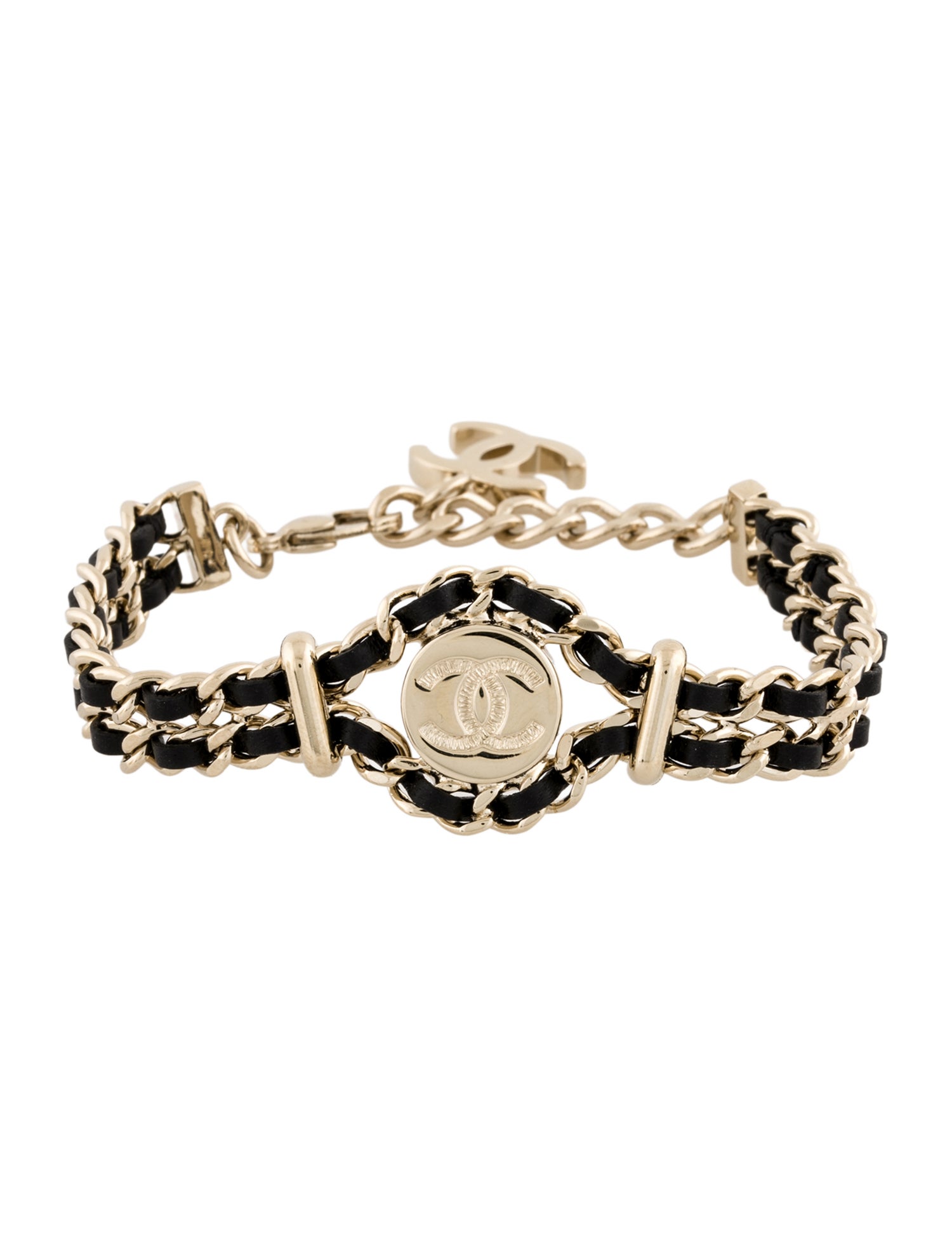Chanel 2025 Leather CC Link Bracelet