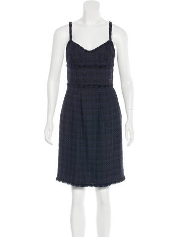 Chanel Sleeveless Tweed Dress
