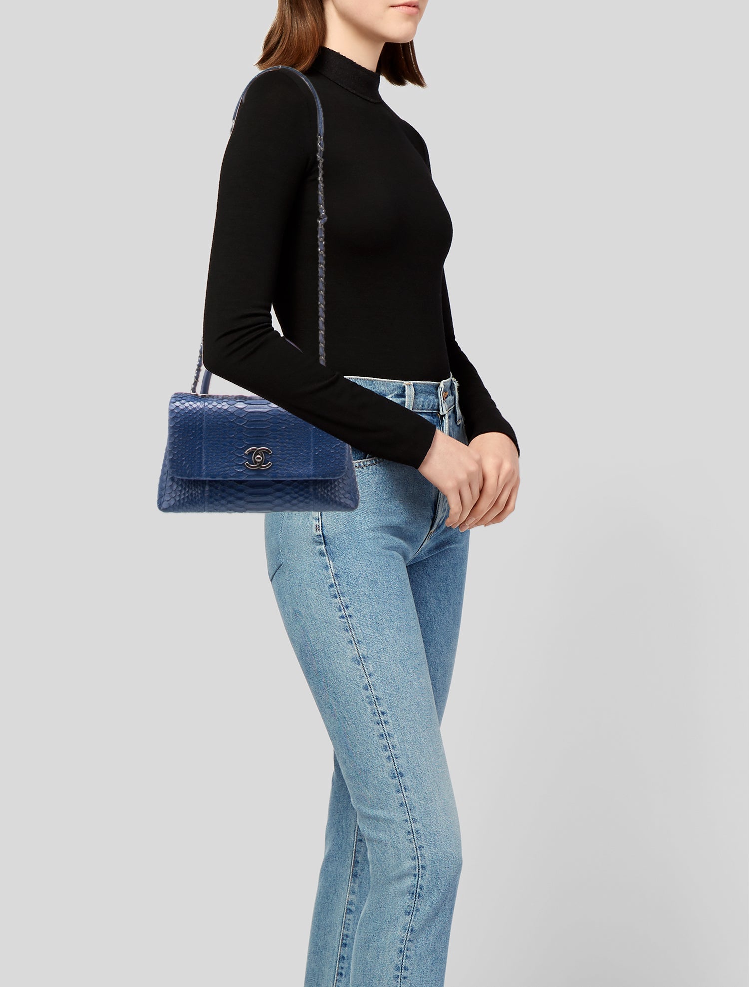 Chanel Small Python Coco Handle Bag