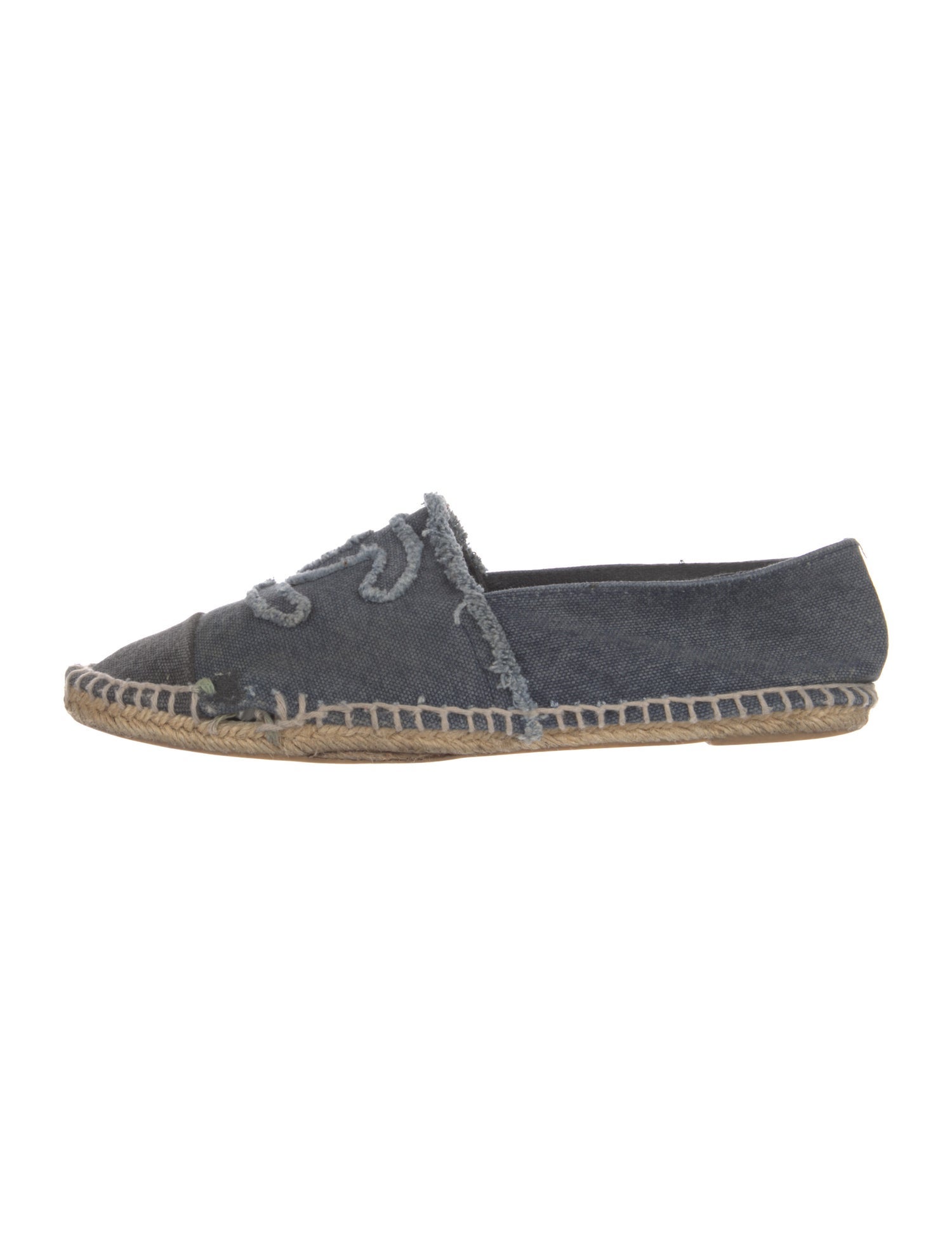 Chanel Interlocking CC Logo Denim Espadrilles