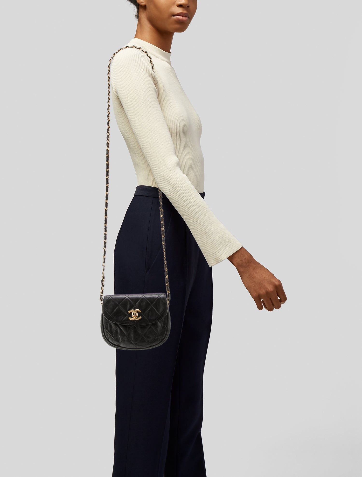 Chanel Quilted CC Crossbody Bag