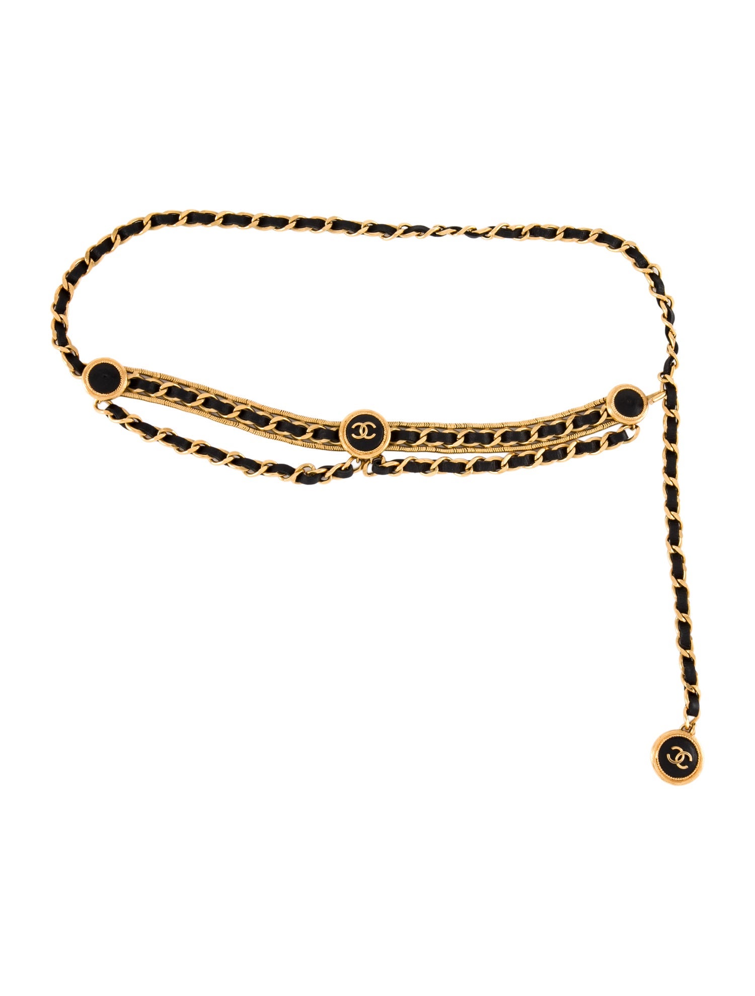 Chanel Vintage Interlocking CC Logo Waist Belt