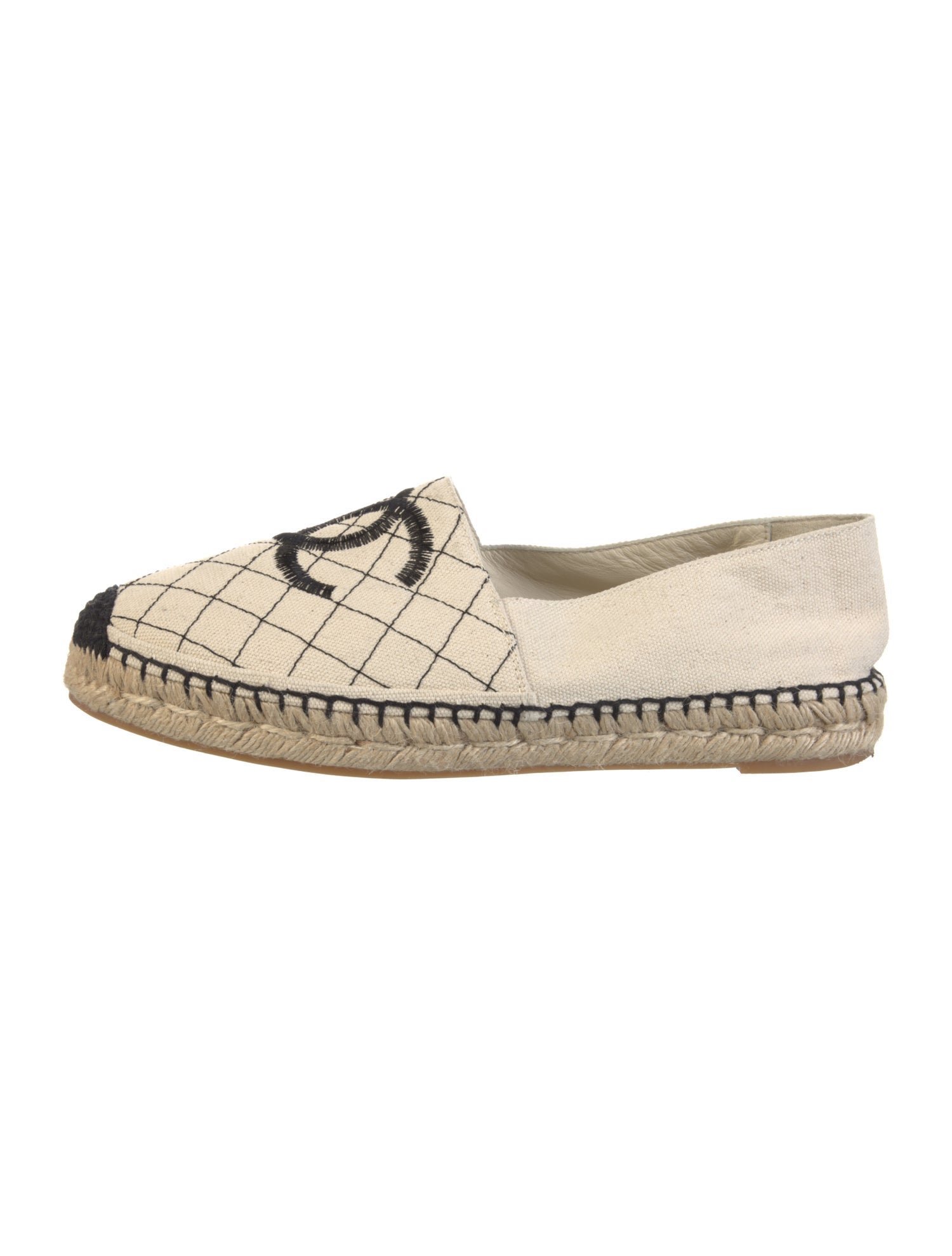 Chanel Interlocking CC Logo Canvas Espadrilles