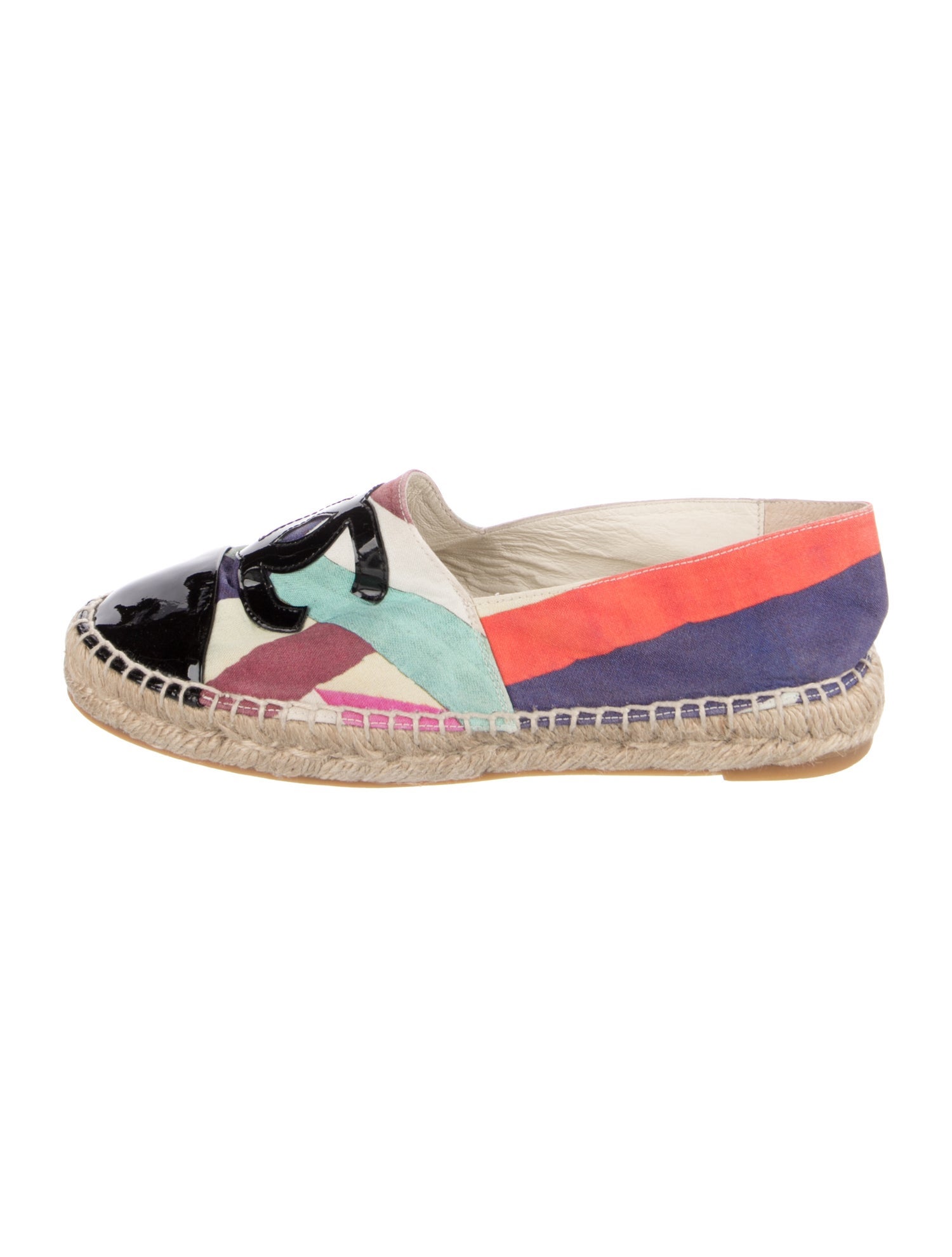 Chanel Interlocking CC Logo Canvas Espadrilles