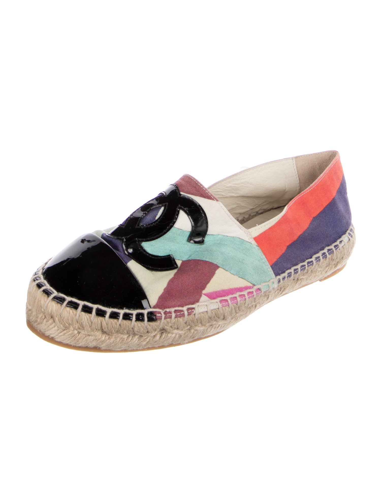 Chanel Interlocking CC Logo Canvas Espadrilles