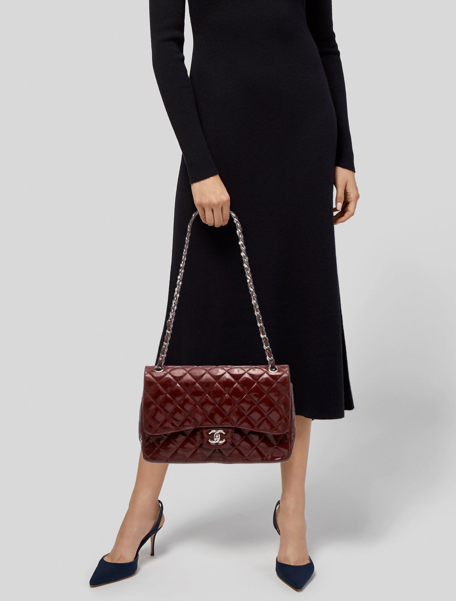 Chanel Classic Patent Jumbo Double Flap