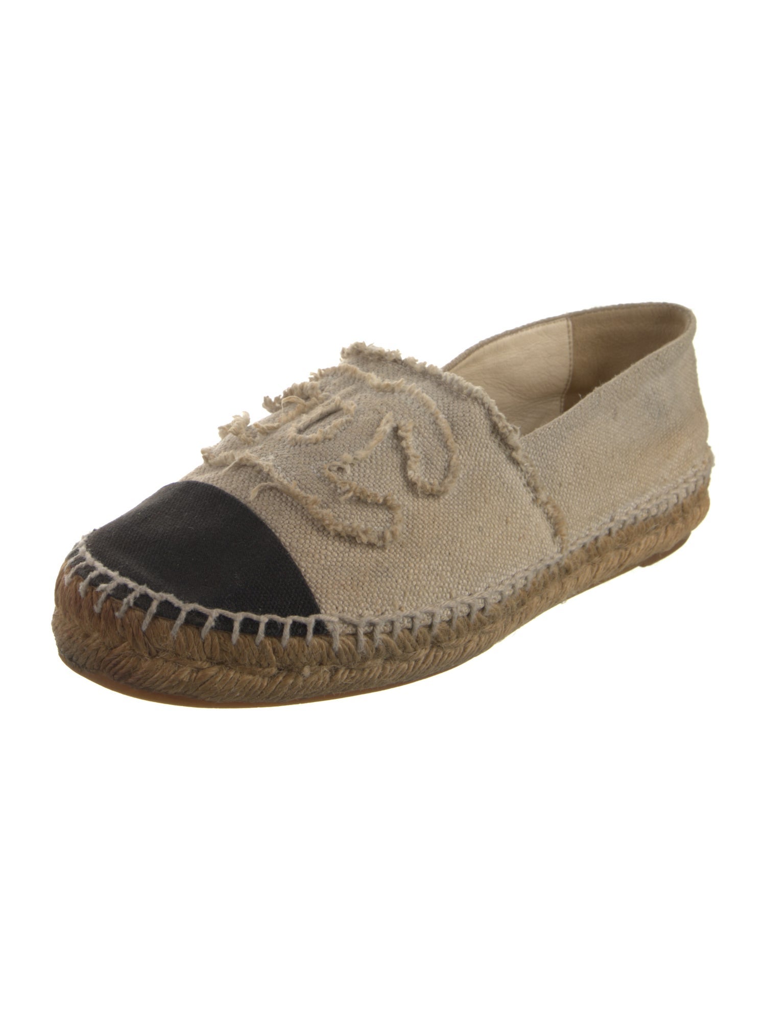 Chanel Interlocking CC Logo Canvas Espadrilles