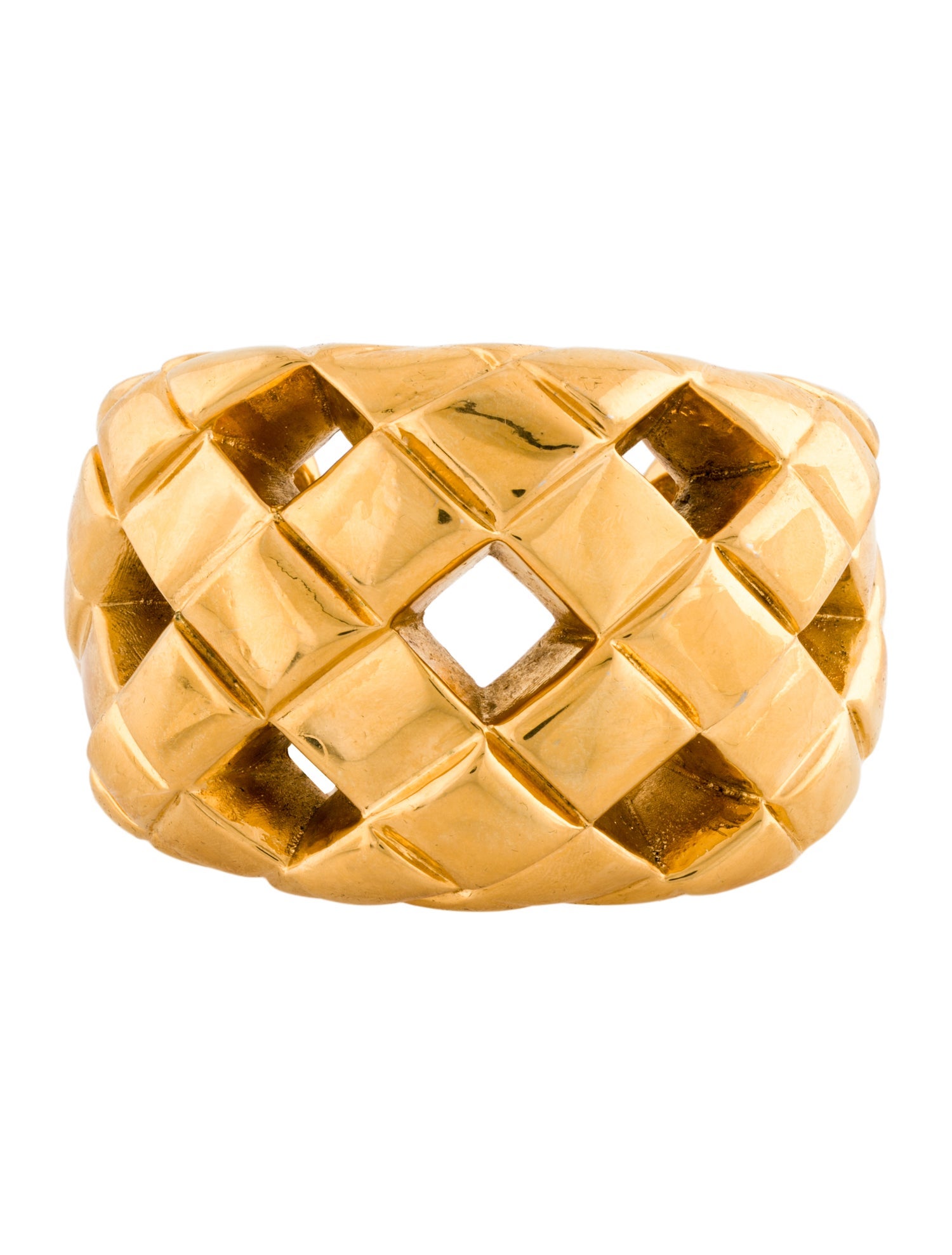 Chanel Vintage Quilted Cuff Bracelet