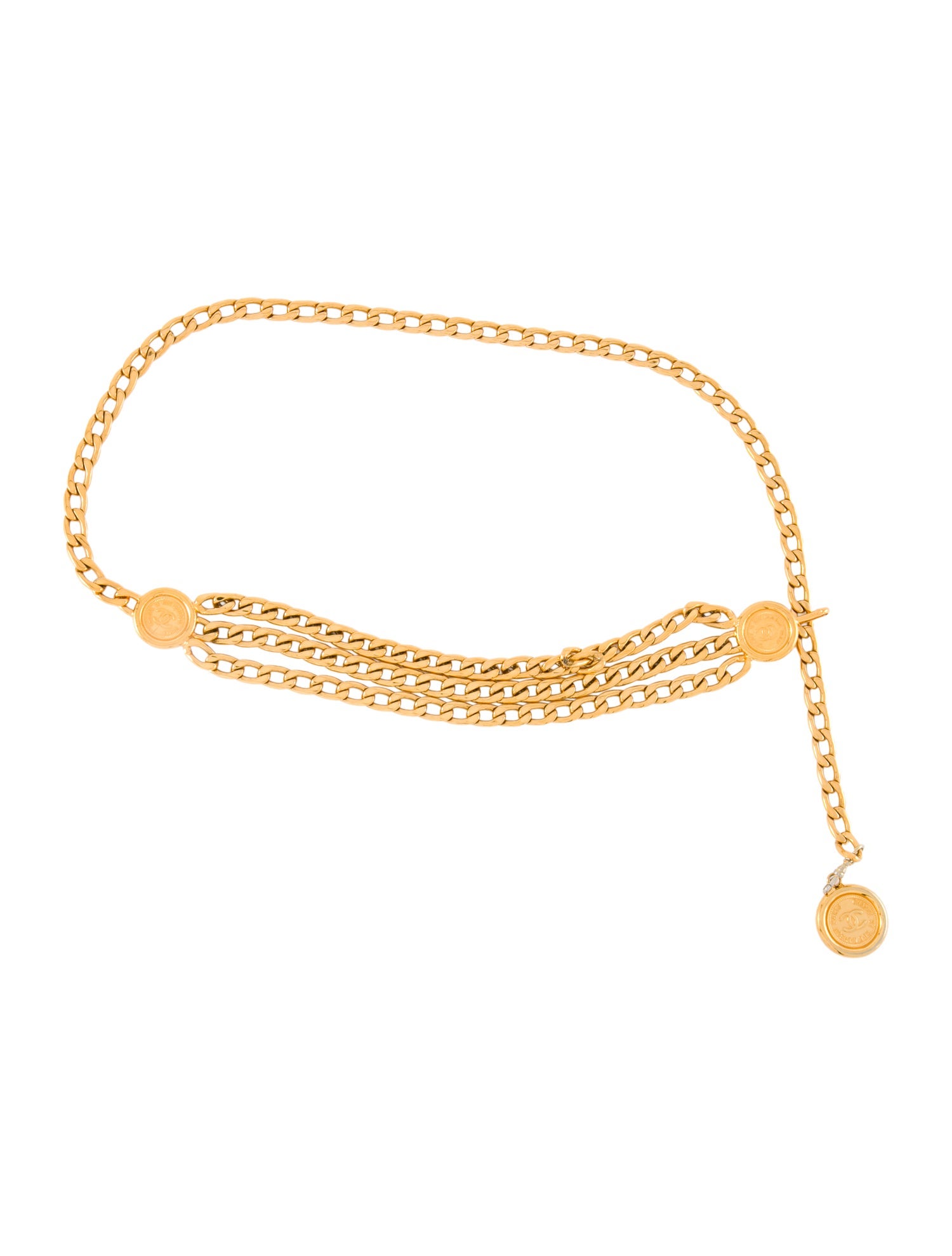 Chanel 1980's Interlocking CC Logo Chain-Link Belt